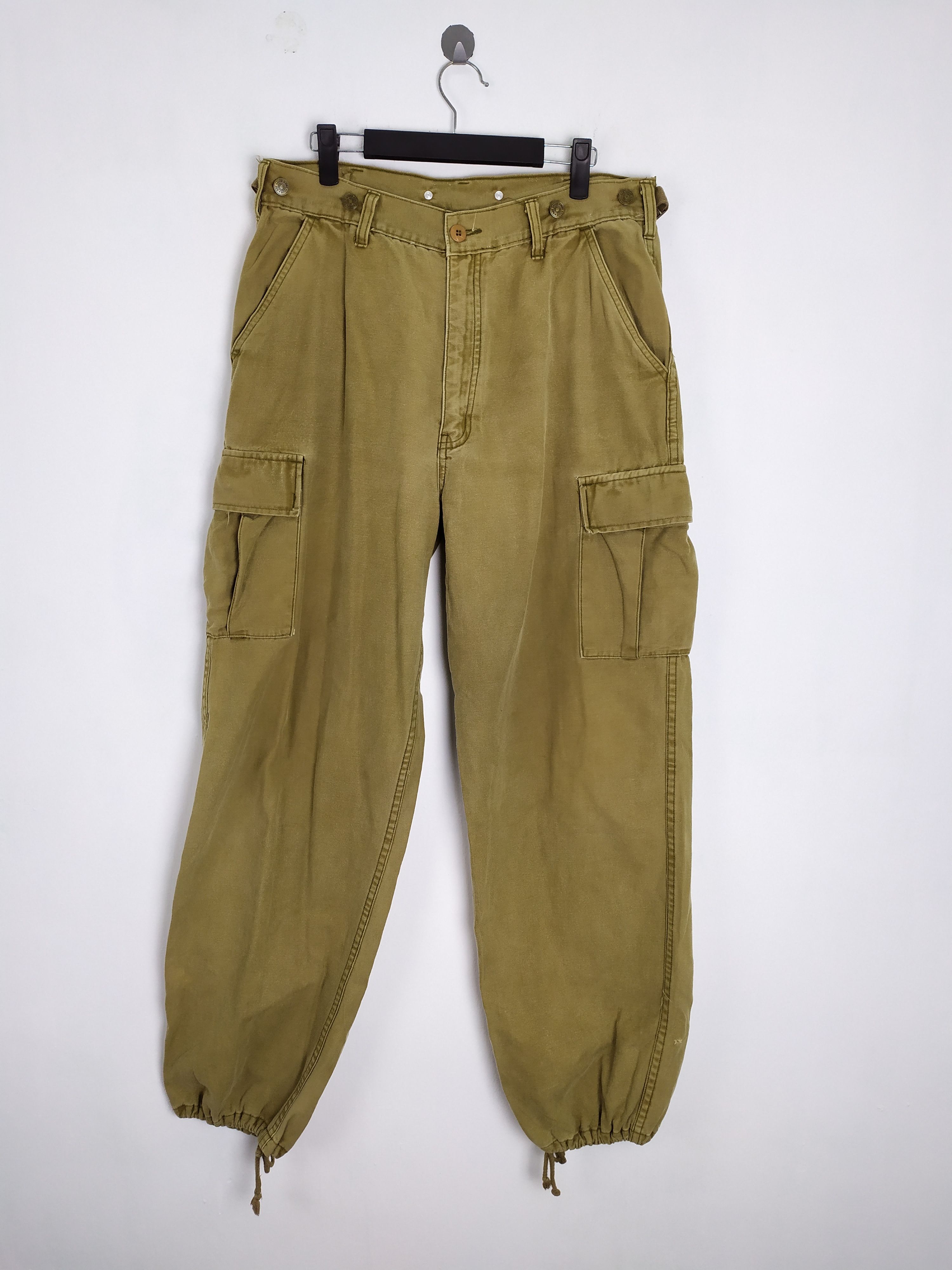 Japanese Brand VINTAGE DOG HOUSE FADED BAGGY CARGO PANTS Size US 32 / EU 48 - 1 Thumbnail