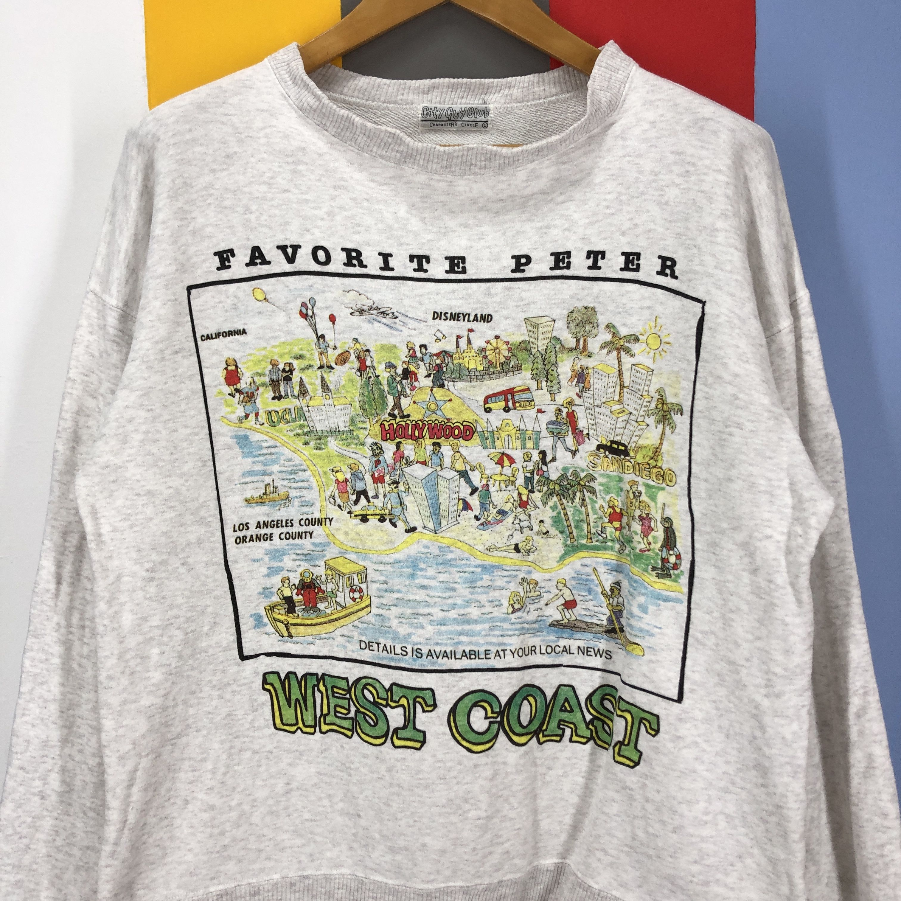 Vintage Vtg CITY GUY CLUB Favorite Peter Place Sweatshirt #1000/AJ Size US M / EU 48-50 / 2 - 2 Thumbnail