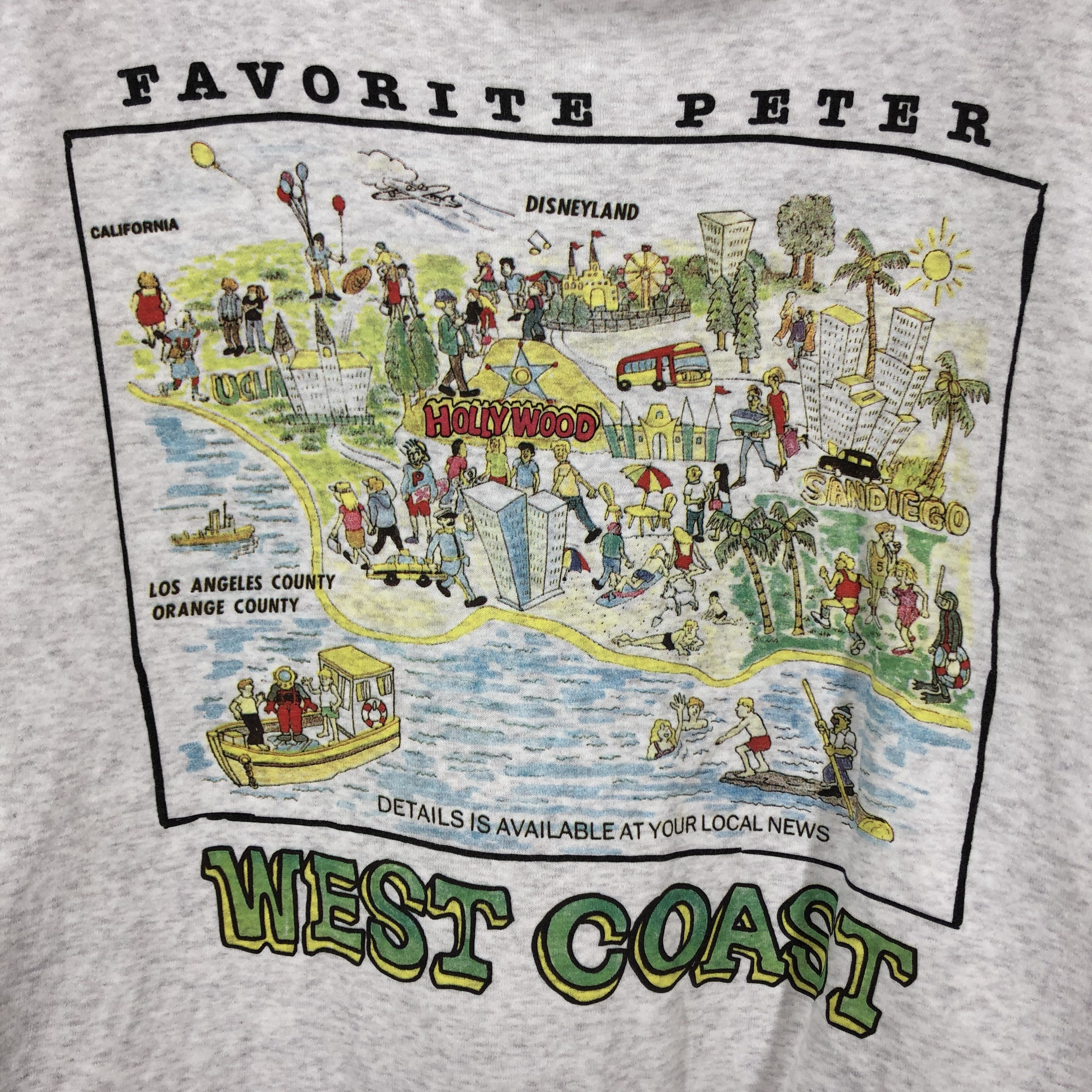 Vintage Vtg CITY GUY CLUB Favorite Peter Place Sweatshirt #1000/AJ Size US M / EU 48-50 / 2 - 3 Thumbnail