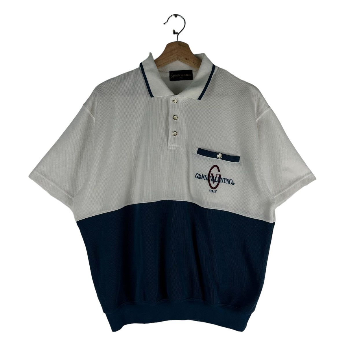 Japanese Brand VINTAGE SWEATSHIRT GIANNI VALENTINO ITALY EMBROIDERY BIGLOGO Size US L / EU 52-54 / 3 - 1 Thumbnail