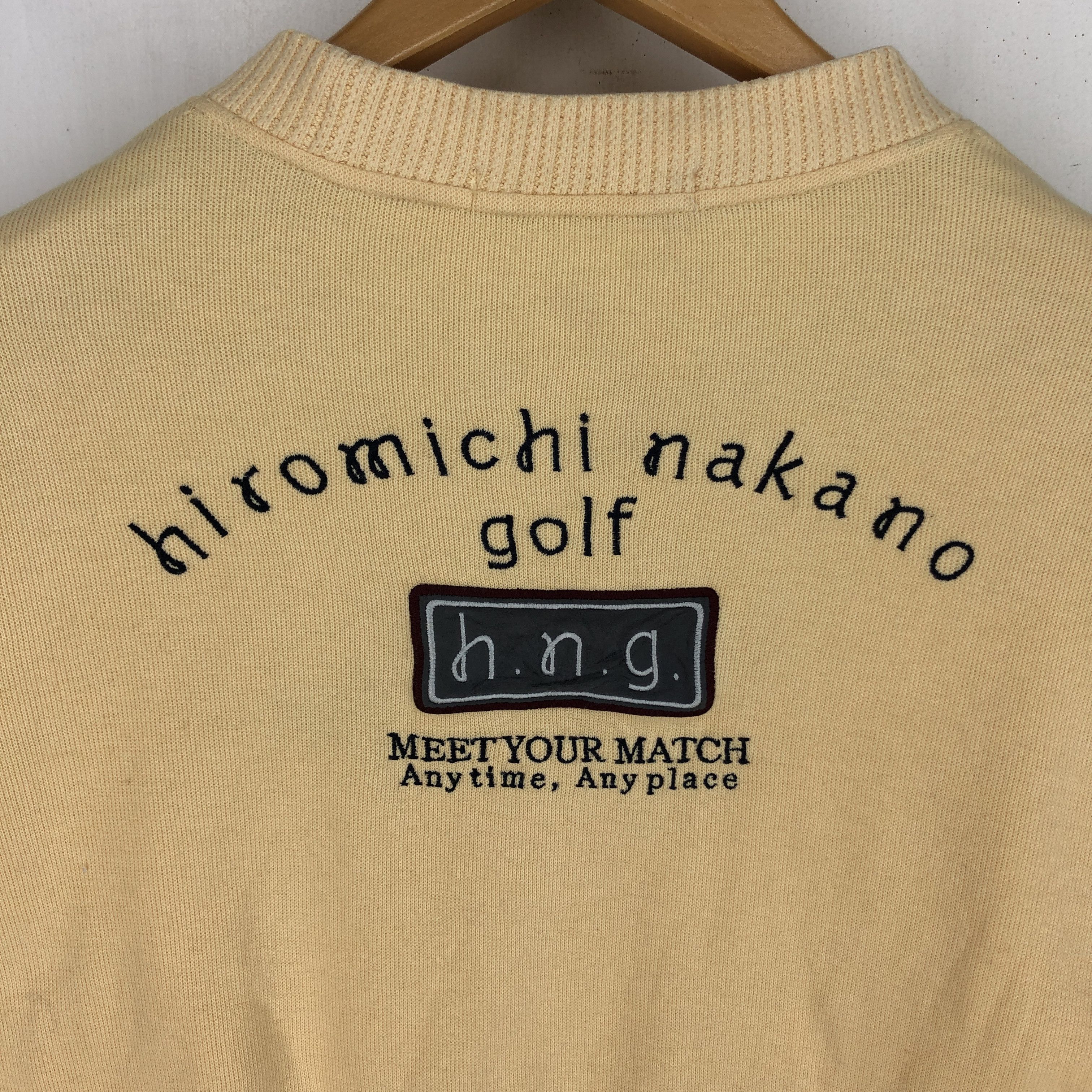 Japanese Brand HIROMICHI NAKANO GOLF Crew Neck Sweatshirt #2522-89 Size US S / EU 44-46 / 1 - 2 Thumbnail
