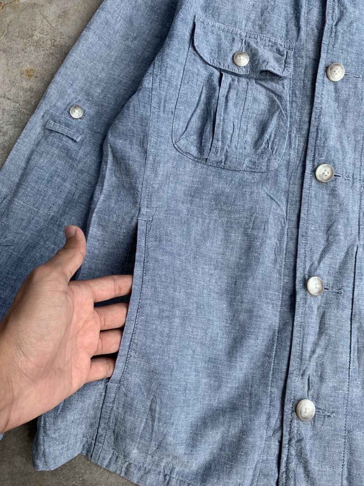 Uniqlo Uniqlo Explorer Light Denim Shirt Jacket Chambray Size US M / EU 48-50 / 2 - 3 Thumbnail