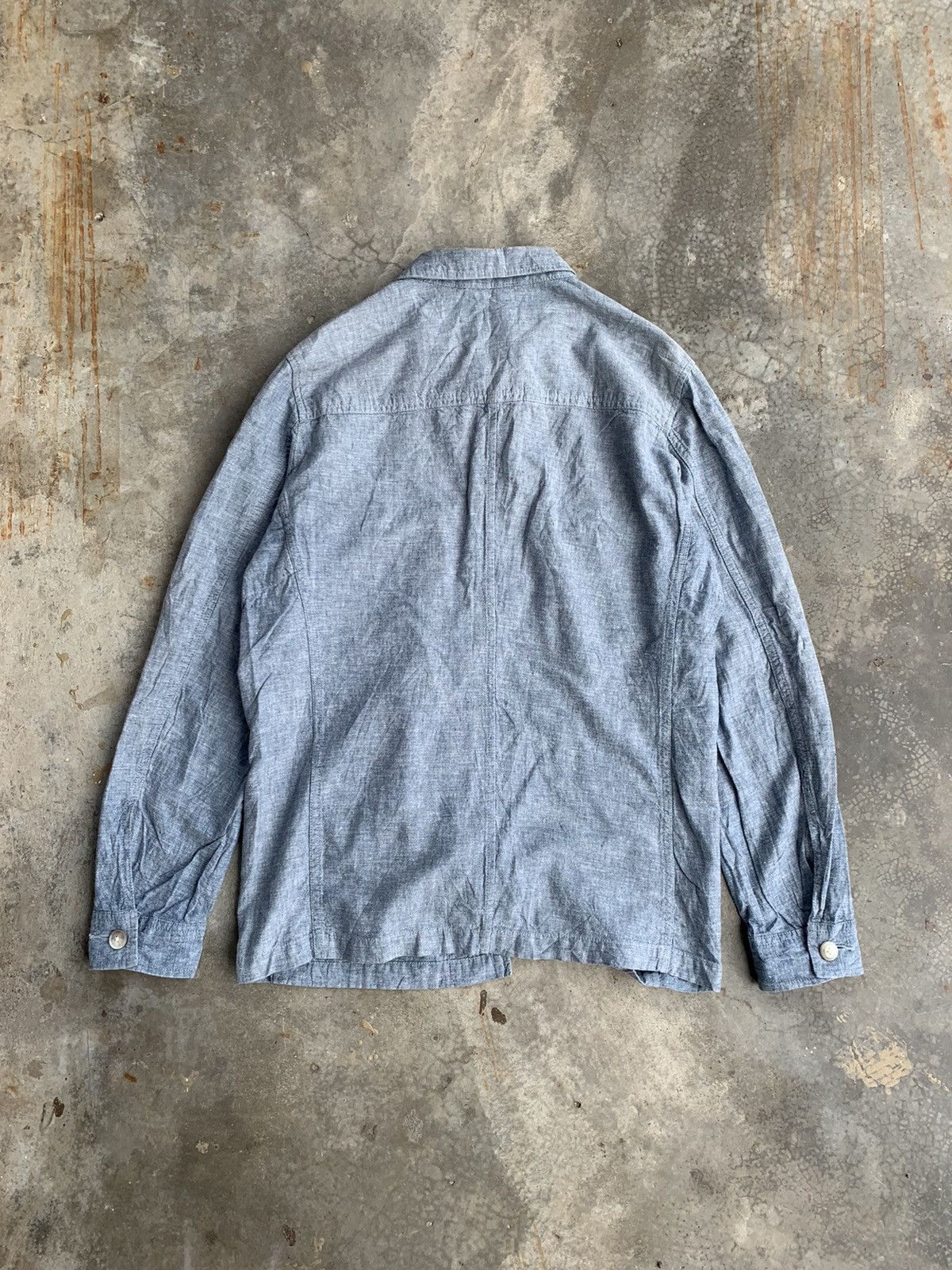 Uniqlo Uniqlo Explorer Light Denim Shirt Jacket Chambray Size US M / EU 48-50 / 2 - 2 Thumbnail