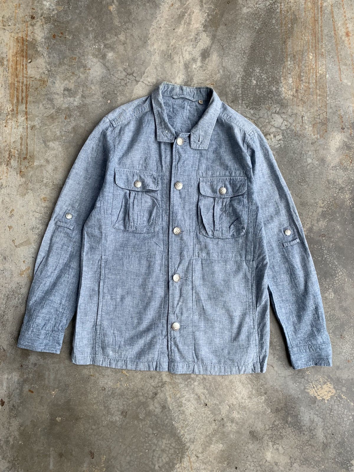 Uniqlo Uniqlo Explorer Light Denim Shirt Jacket Chambray Size US M / EU 48-50 / 2 - 1 Thumbnail