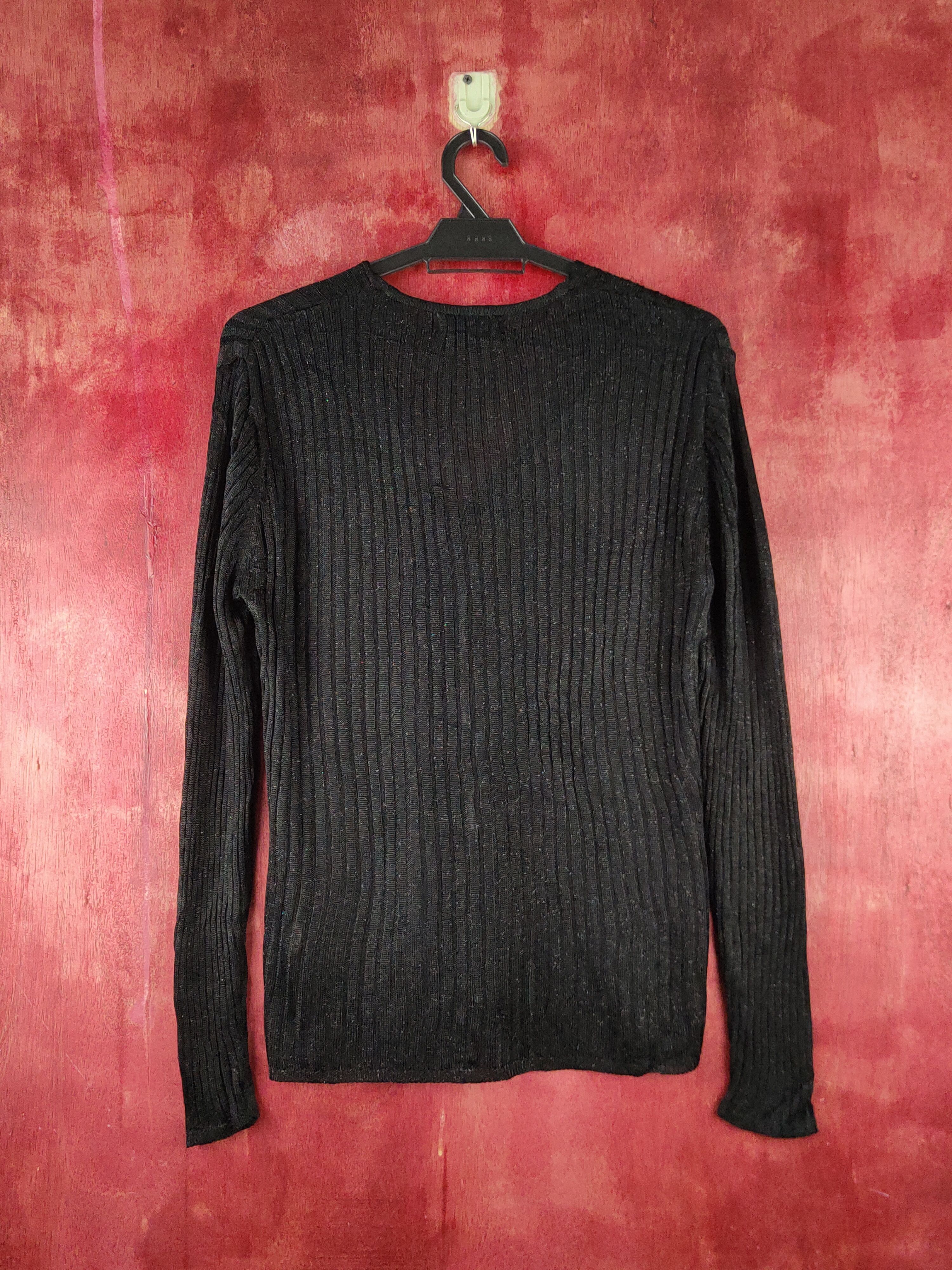 Homespun Knitwear × Japanese Brand Liberal vintage Black ripped Knitwear Cardigan #S1241 Size US M / EU 48-50 / 2 - 8 Thumbnail