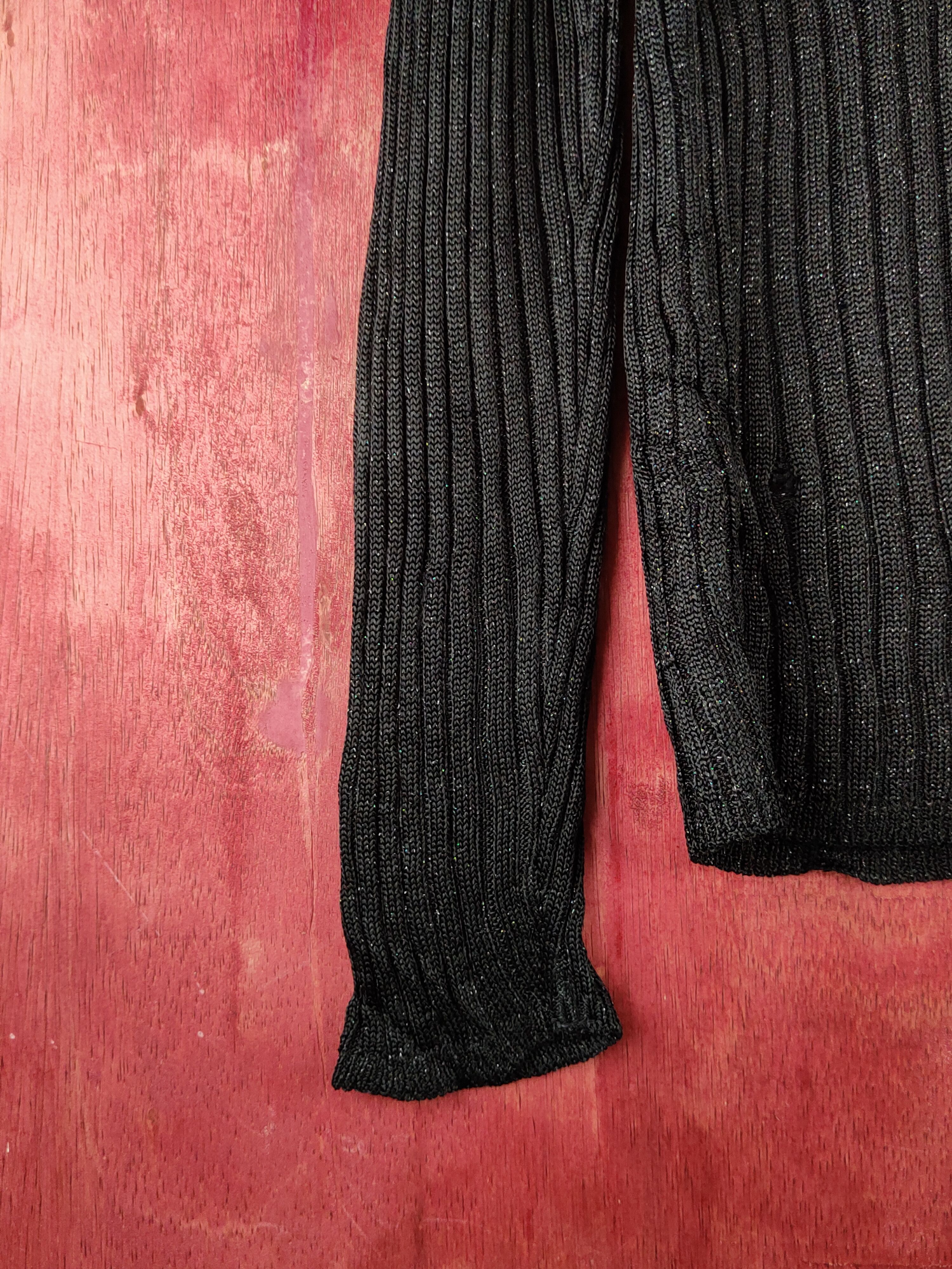 Homespun Knitwear × Japanese Brand Liberal vintage Black ripped Knitwear Cardigan #S1241 Size US M / EU 48-50 / 2 - 5 Thumbnail