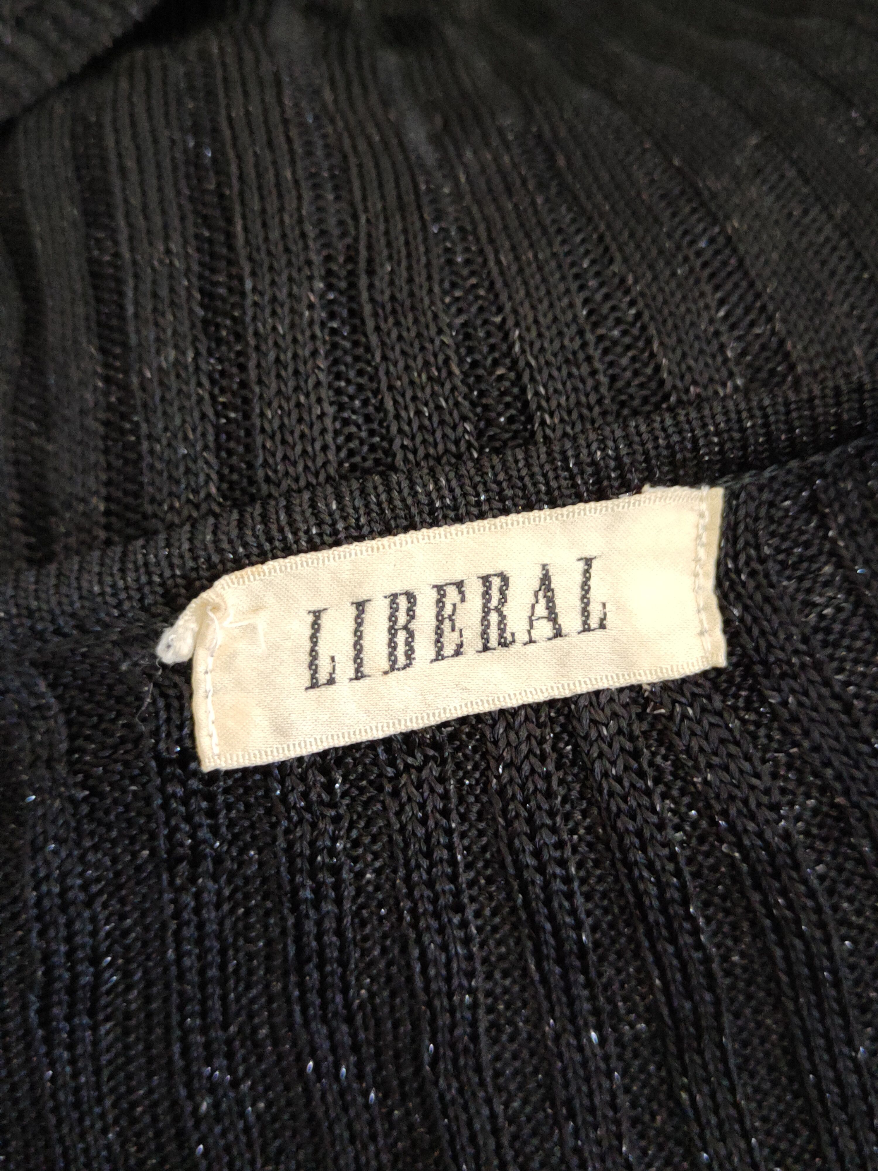 Homespun Knitwear × Japanese Brand Liberal vintage Black ripped Knitwear Cardigan #S1241 Size US M / EU 48-50 / 2 - 12 Thumbnail