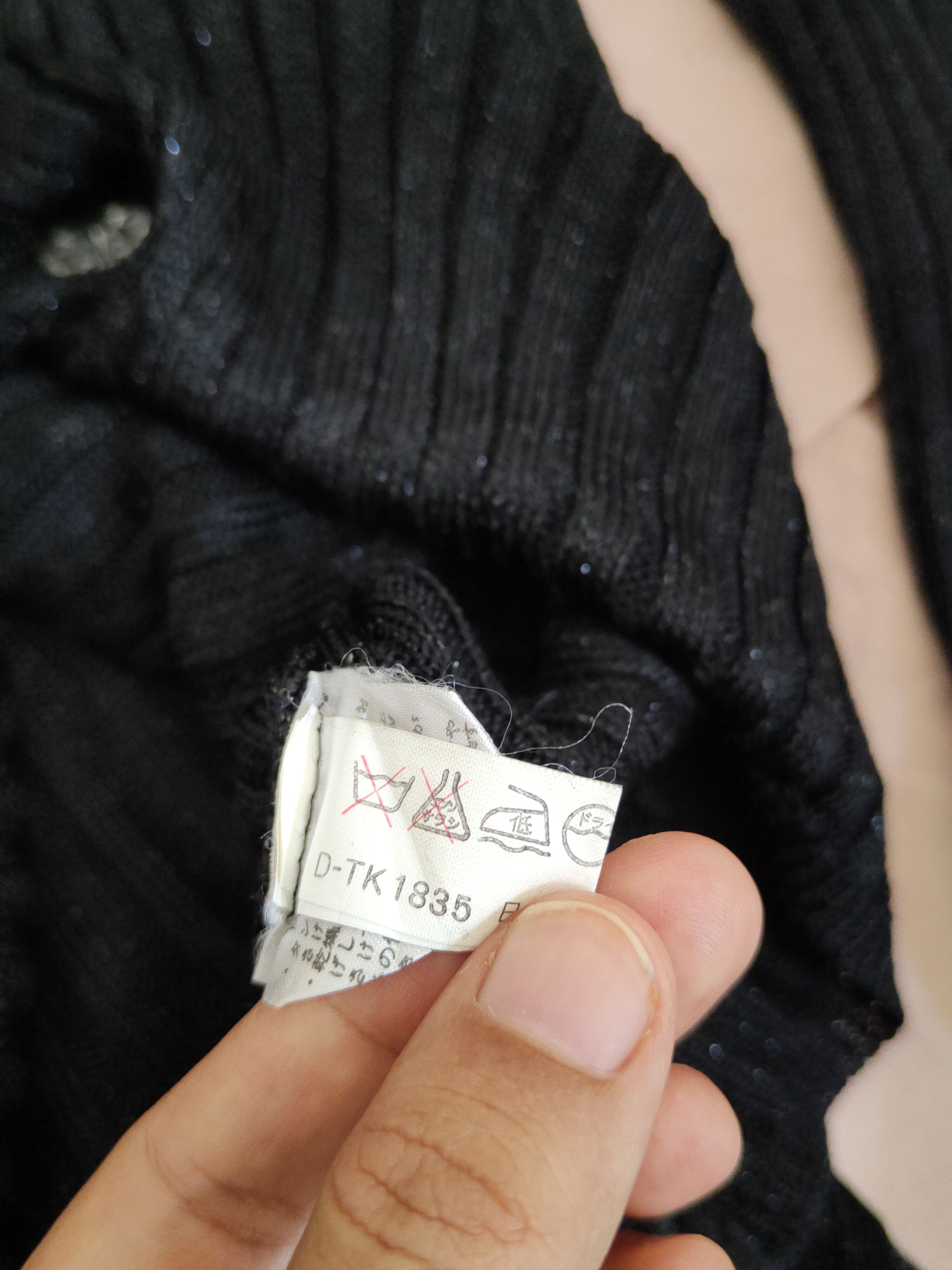 Homespun Knitwear × Japanese Brand Liberal vintage Black ripped Knitwear Cardigan #S1241 Size US M / EU 48-50 / 2 - 11 Thumbnail