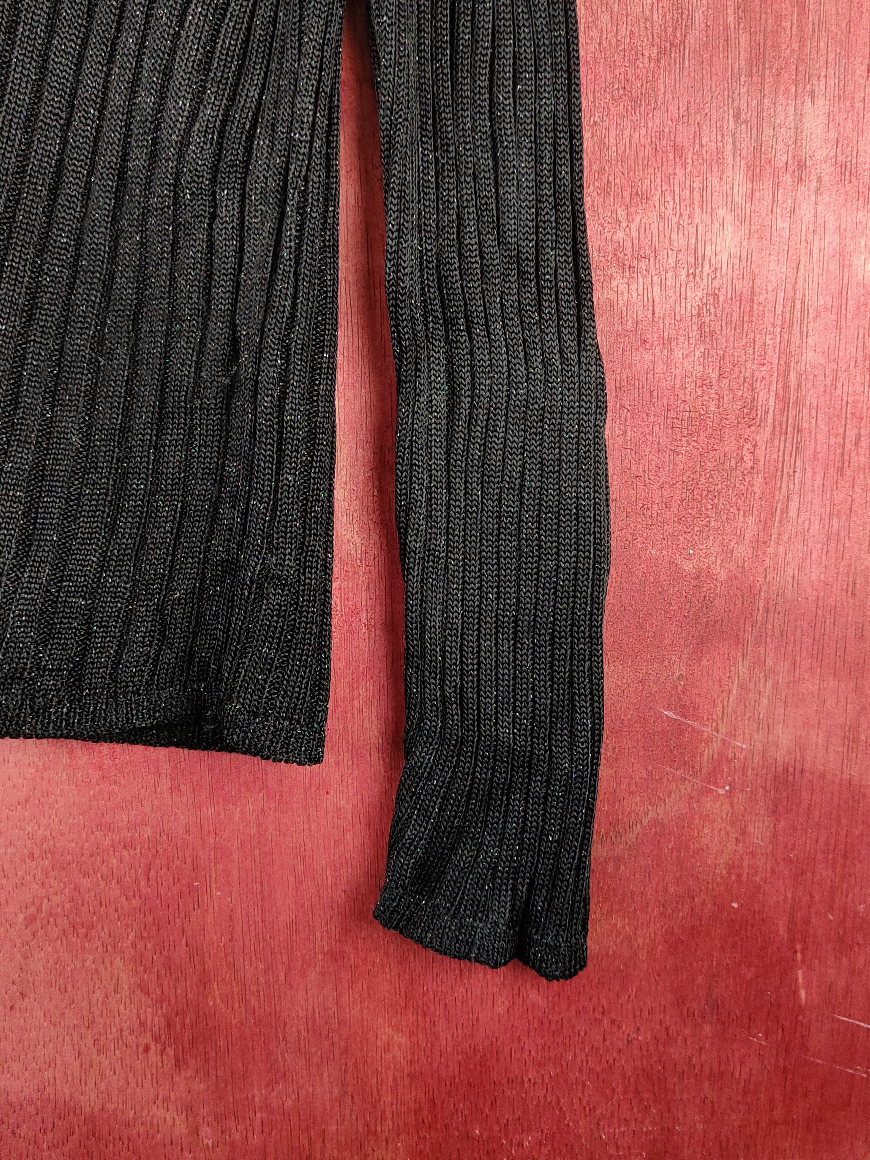 Homespun Knitwear × Japanese Brand Liberal vintage Black ripped Knitwear Cardigan #S1241 Size US M / EU 48-50 / 2 - 7 Thumbnail