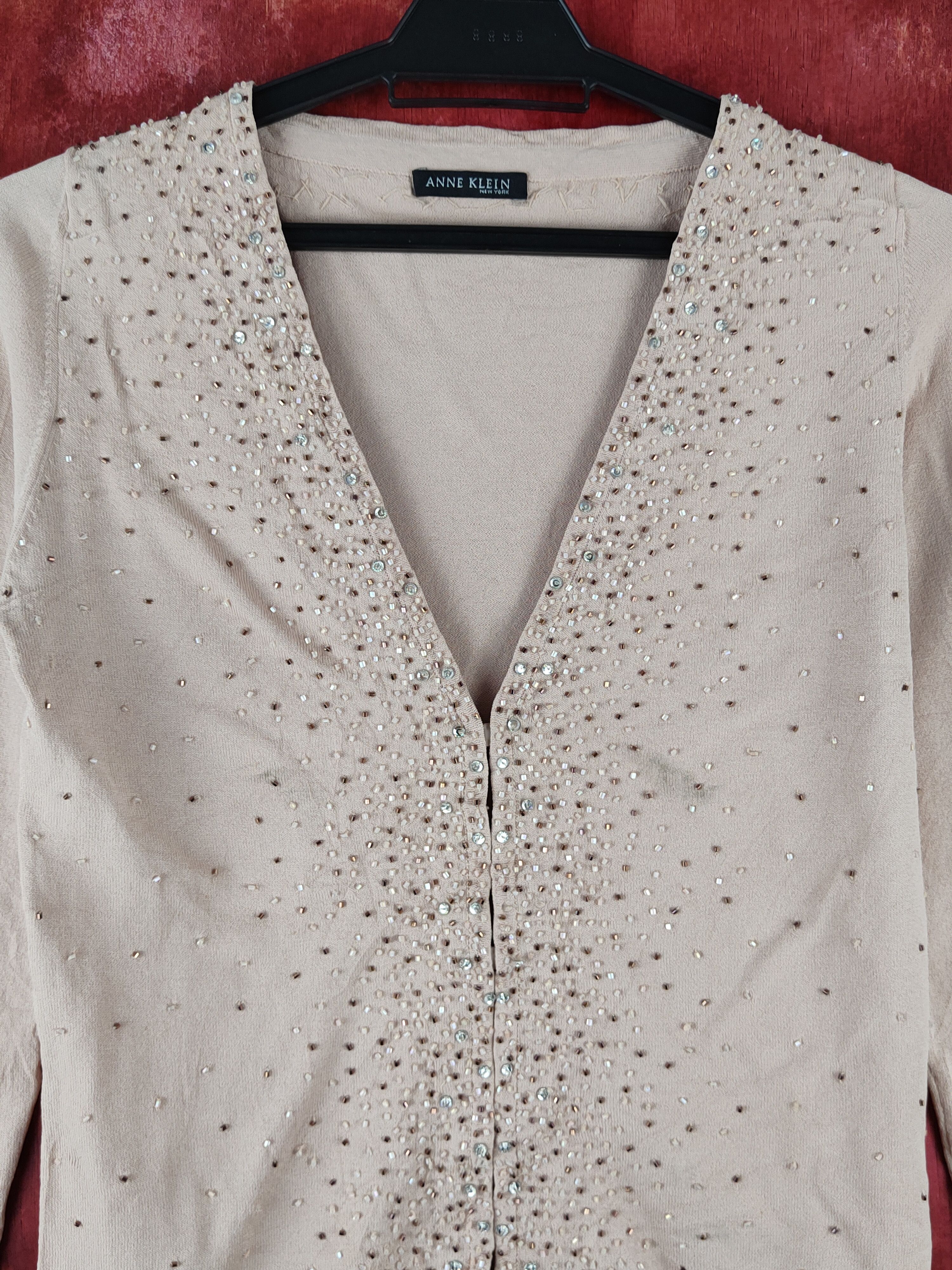 Anne Klein Anne Klein Beige Knitwear Cardigan #S1240 Size S / US 4 / IT 40 - 2 Thumbnail