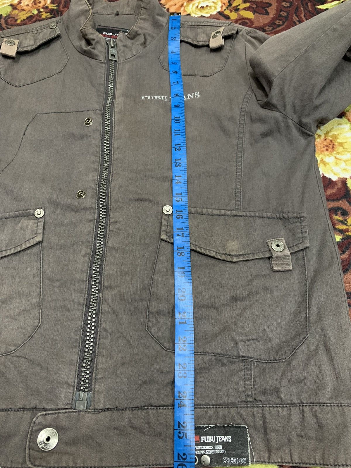 Fubu Fubu Jeans Faded Distressed Zipper Jacket Multi pocket Size US M / EU 48-50 / 2 - 9 Thumbnail