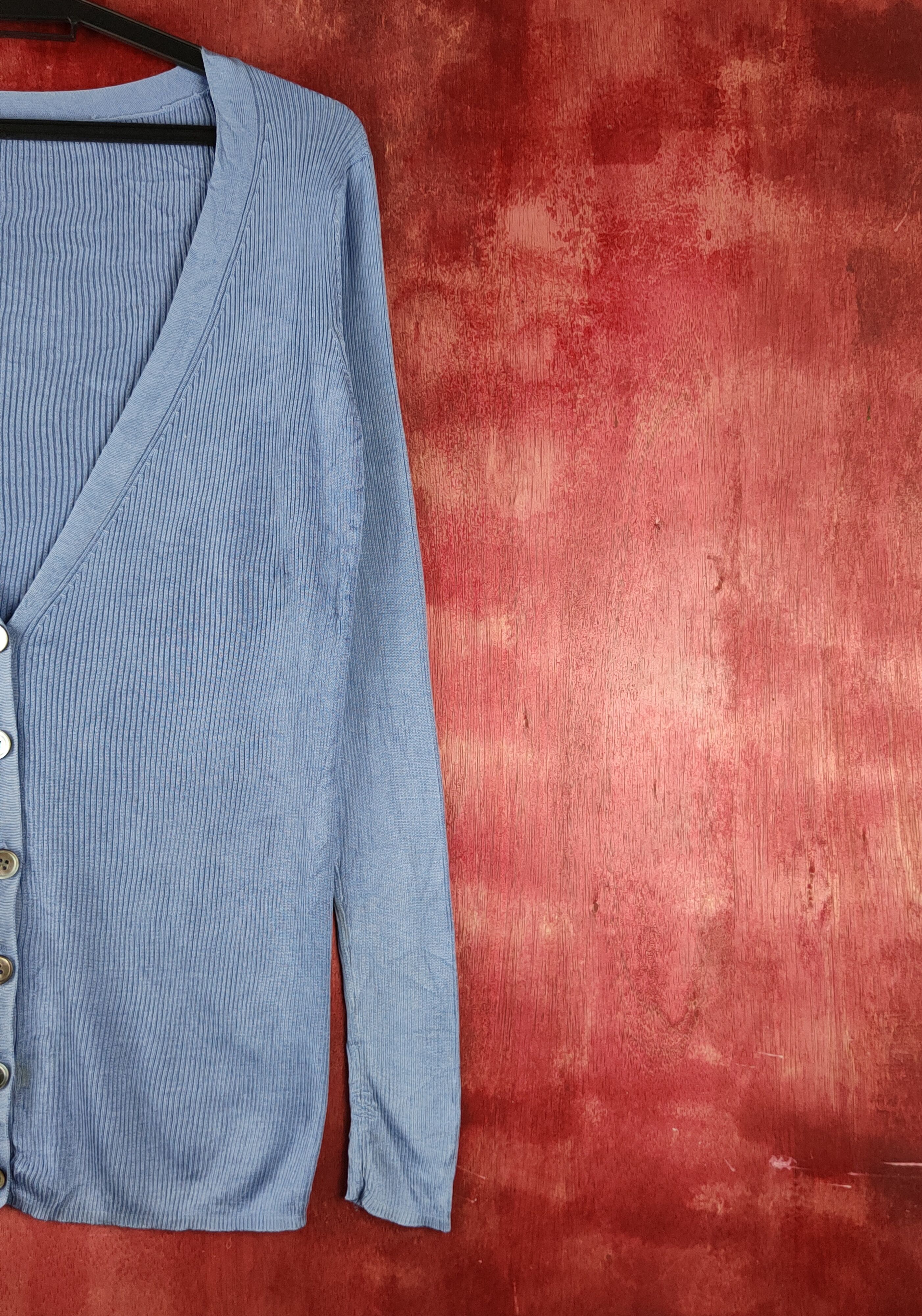 Japanese Brand × Vintage Japanese Brand vintage Blue Knitwear Cardigan #S1231 Size M / US 6-8 / IT 42-44 - 5 Thumbnail