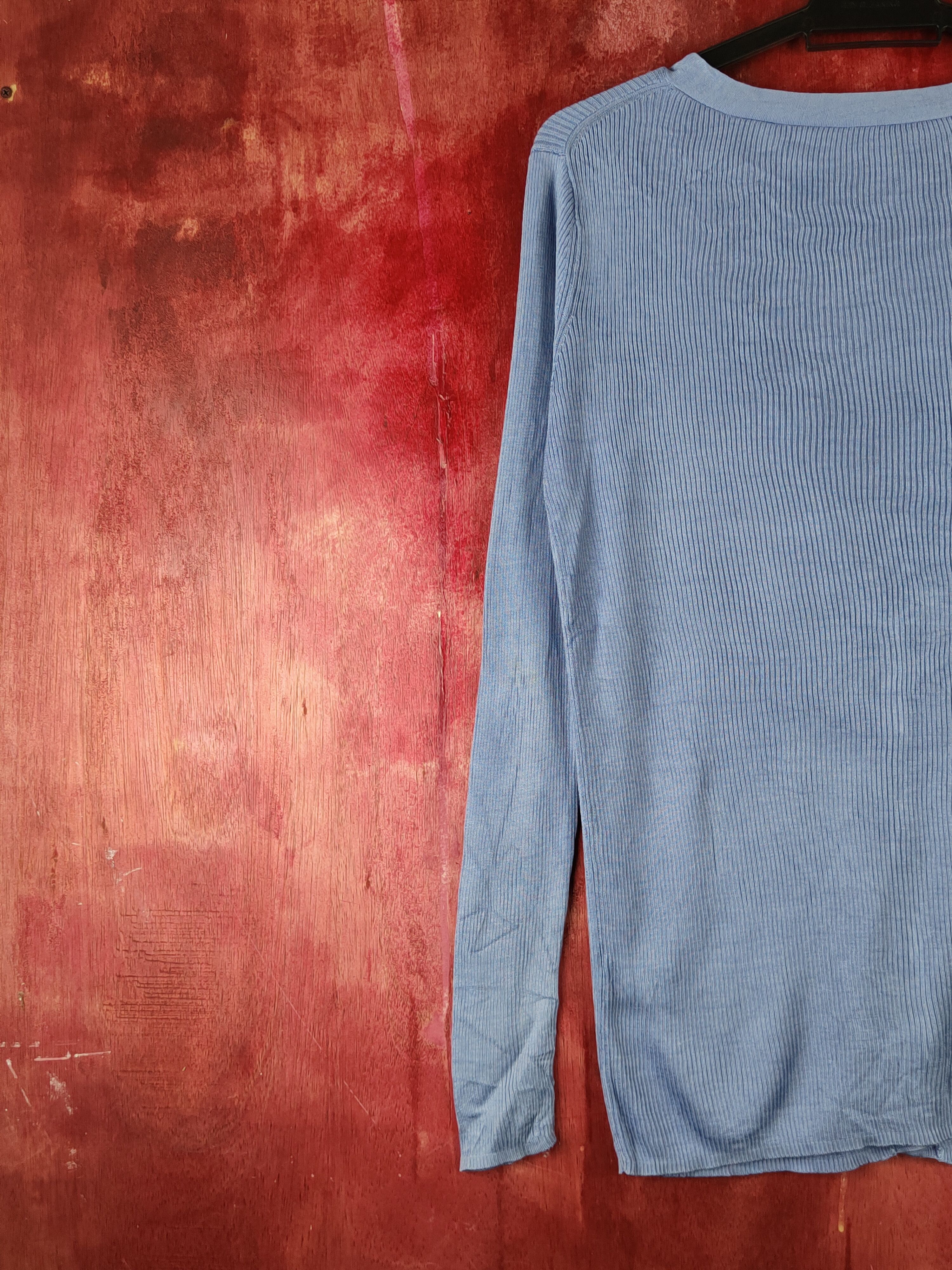 Japanese Brand × Vintage Japanese Brand vintage Blue Knitwear Cardigan #S1231 Size M / US 6-8 / IT 42-44 - 8 Thumbnail