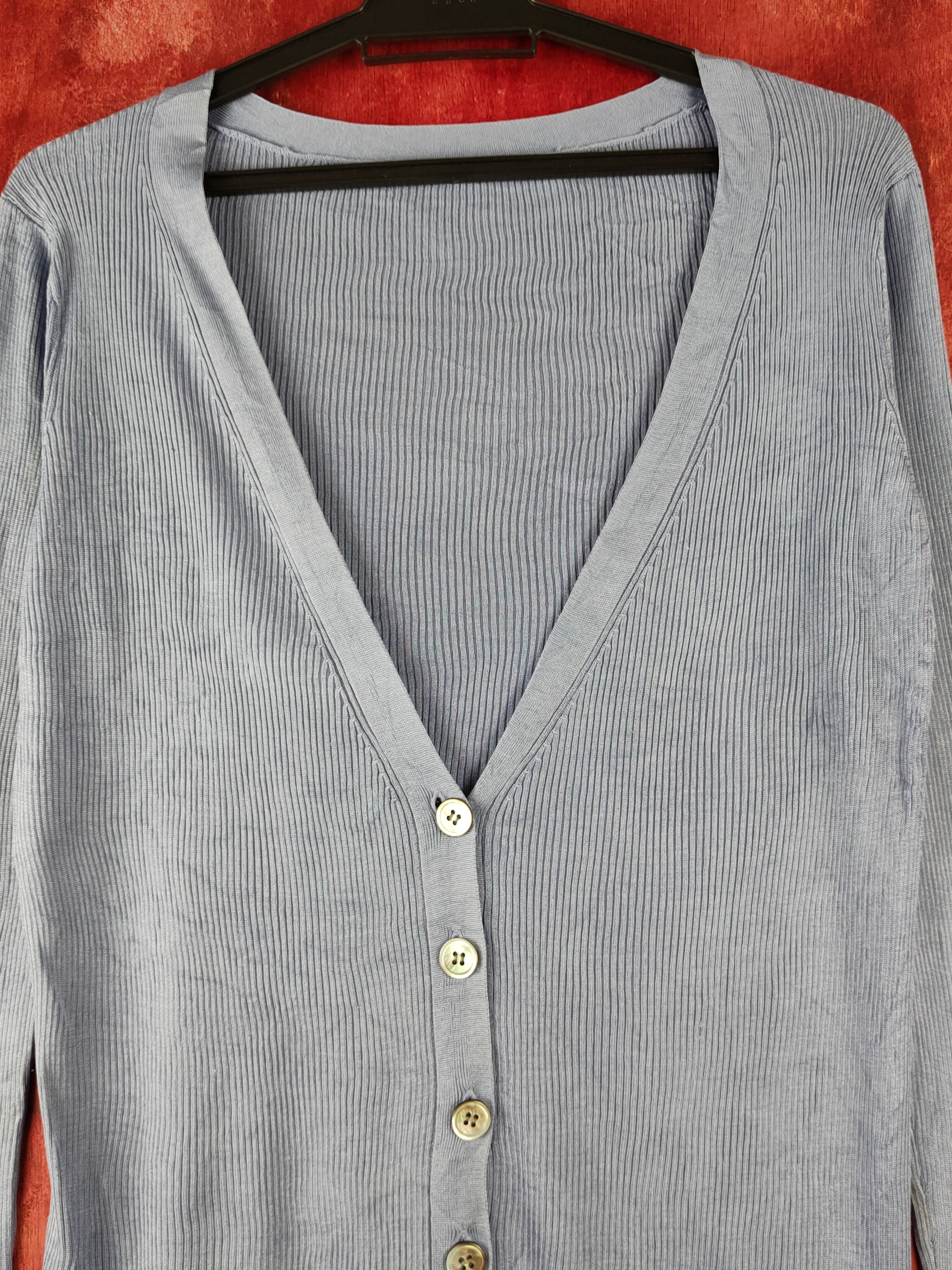 Japanese Brand × Vintage Japanese Brand vintage Blue Knitwear Cardigan #S1231 Size M / US 6-8 / IT 42-44 - 2 Thumbnail