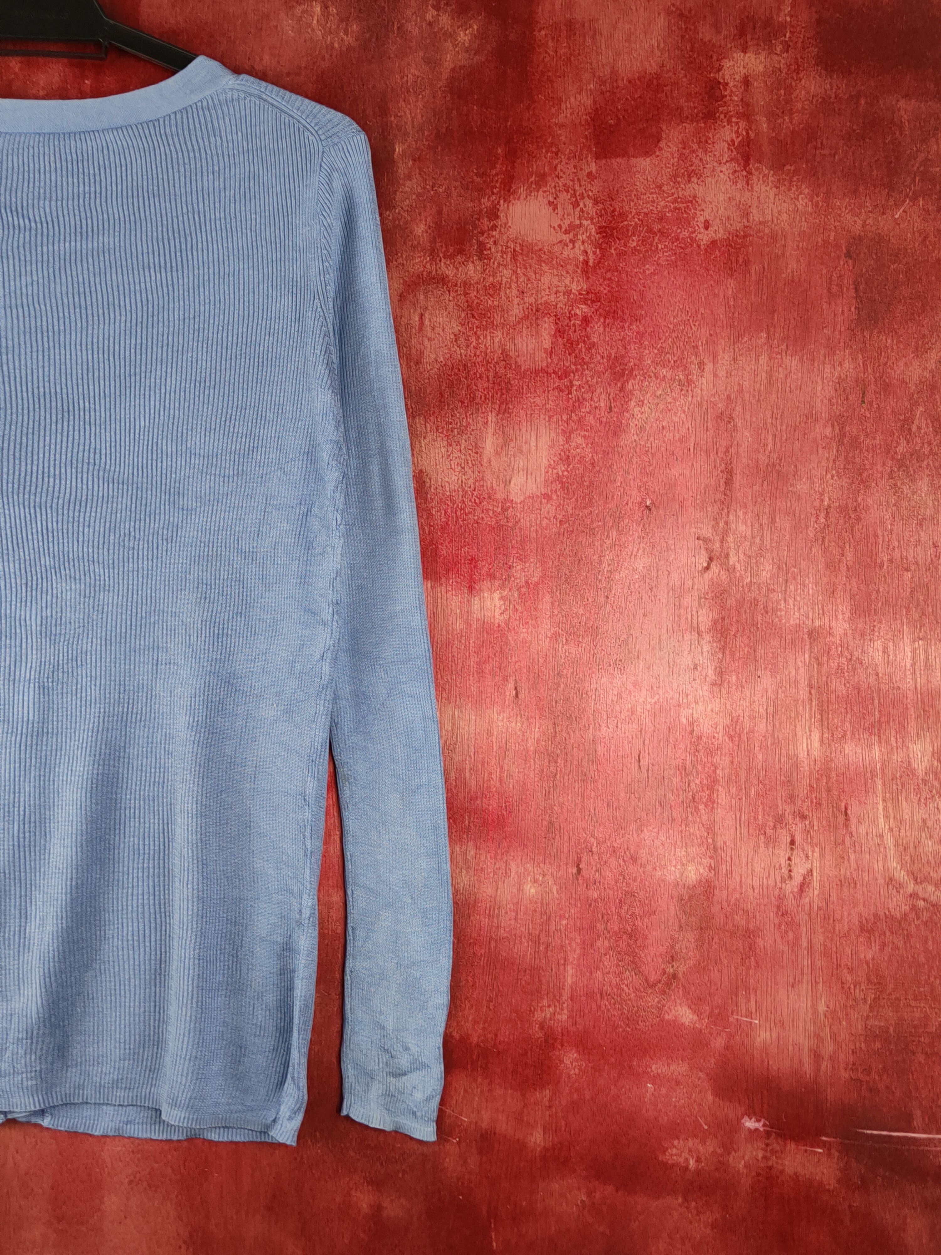 Japanese Brand × Vintage Japanese Brand vintage Blue Knitwear Cardigan #S1231 Size M / US 6-8 / IT 42-44 - 9 Thumbnail