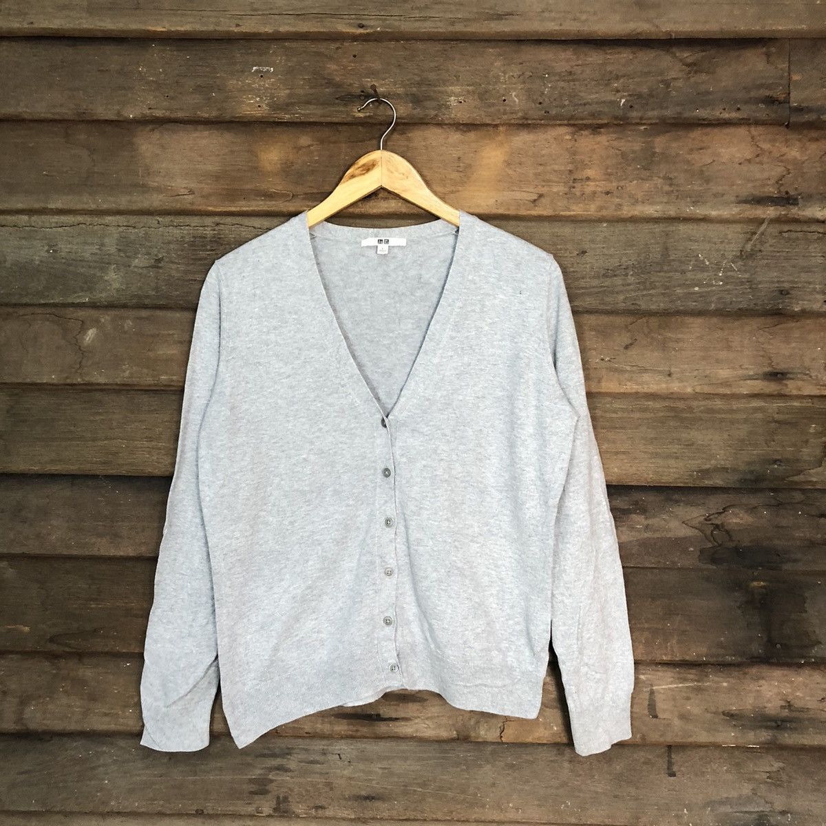 Homespun Knitwear Uniqlo vintage knitwear japan grey Cardigan #7228 Size M / US 6-8 / IT 42-44 - 1 Thumbnail