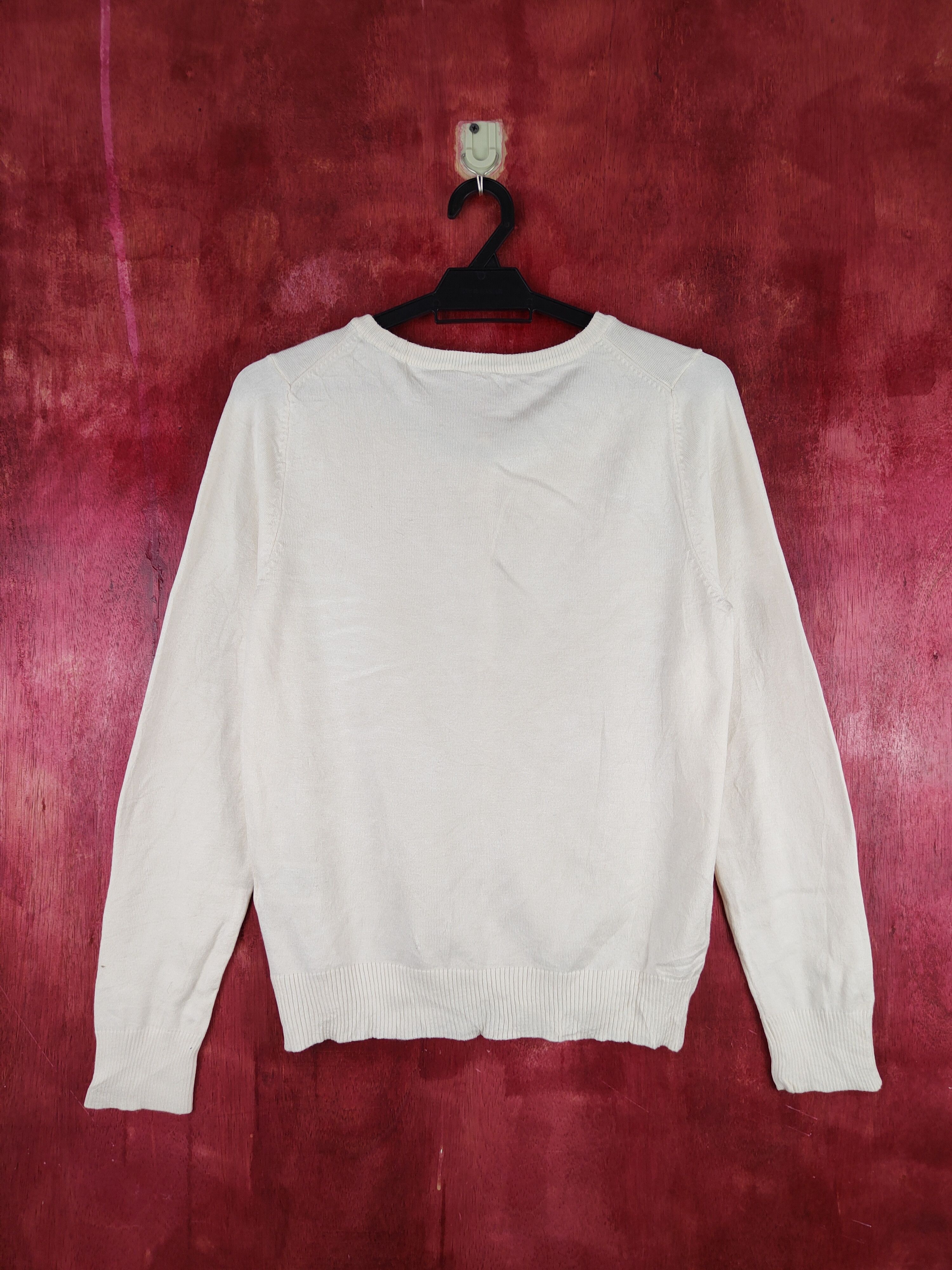 Japanese Brand Japanese Brand knitwear plain vintage Cream Cardigan #S862 Size M / US 6-8 / IT 42-44 - 7 Thumbnail