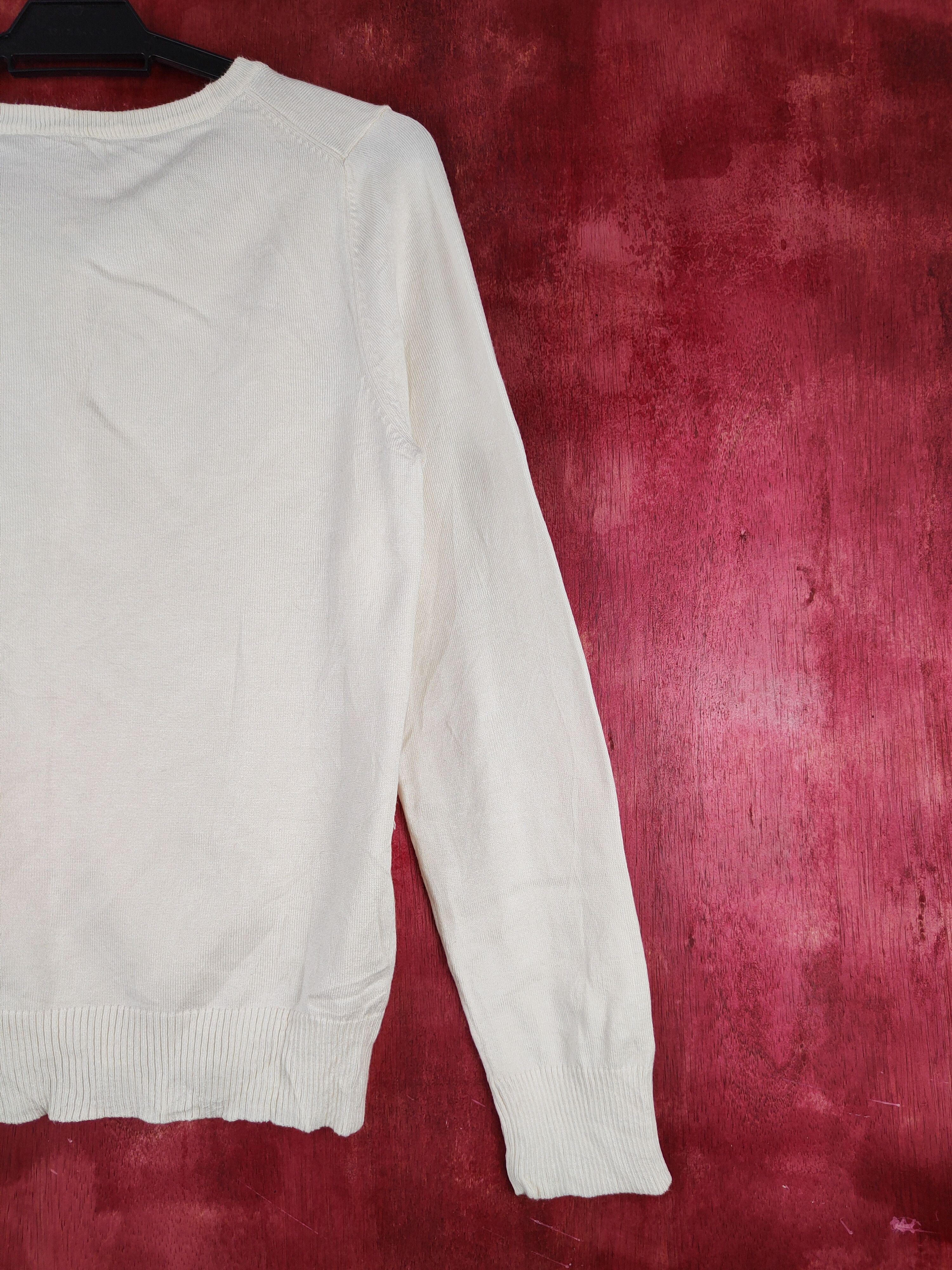 Japanese Brand Japanese Brand knitwear plain vintage Cream Cardigan #S862 Size M / US 6-8 / IT 42-44 - 9 Thumbnail