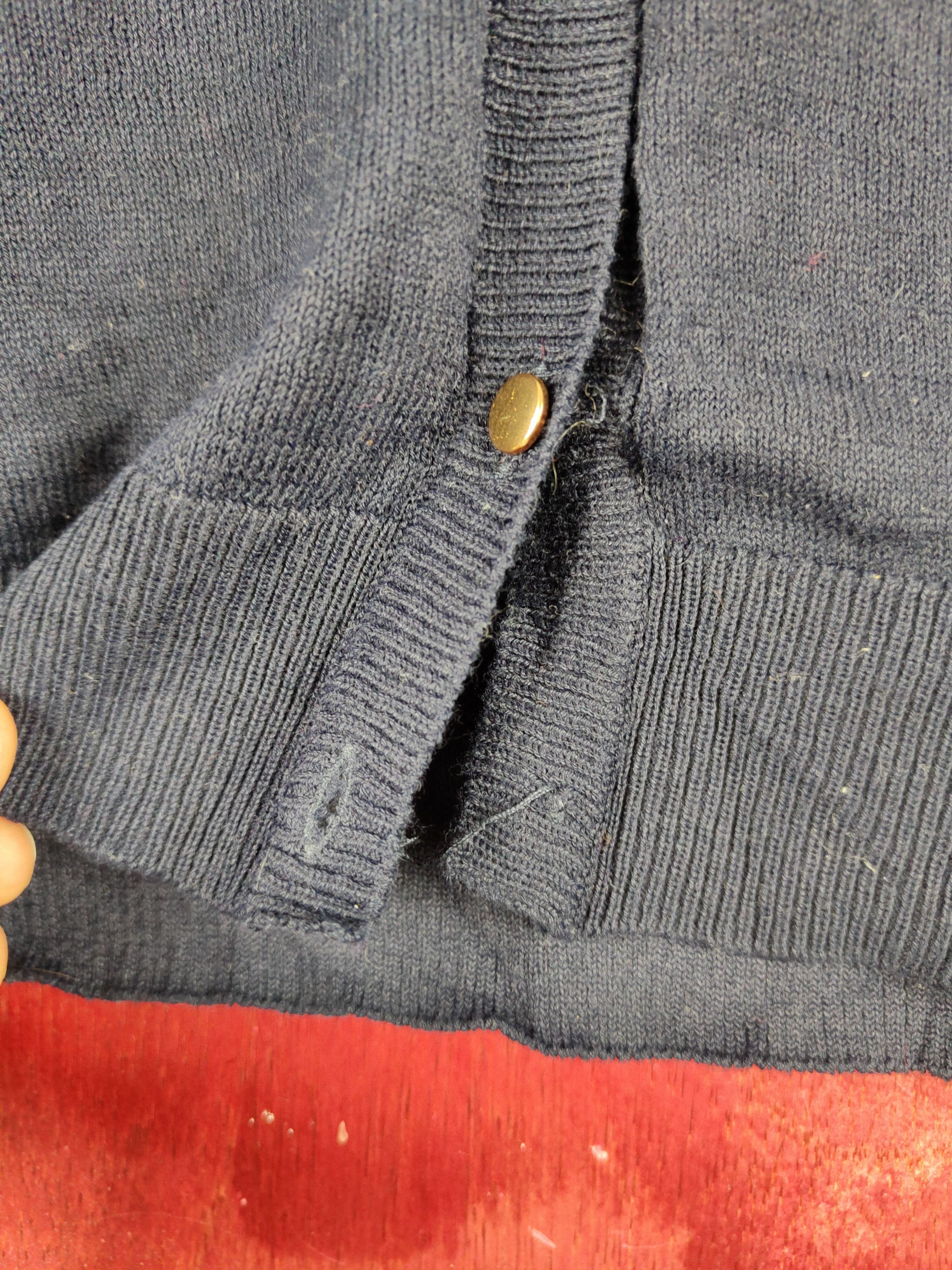 Japanese Brand Hushush Navy Blue Cardigan knitwear vintage japan #S877 Size M / US 6-8 / IT 42-44 - 3 Thumbnail