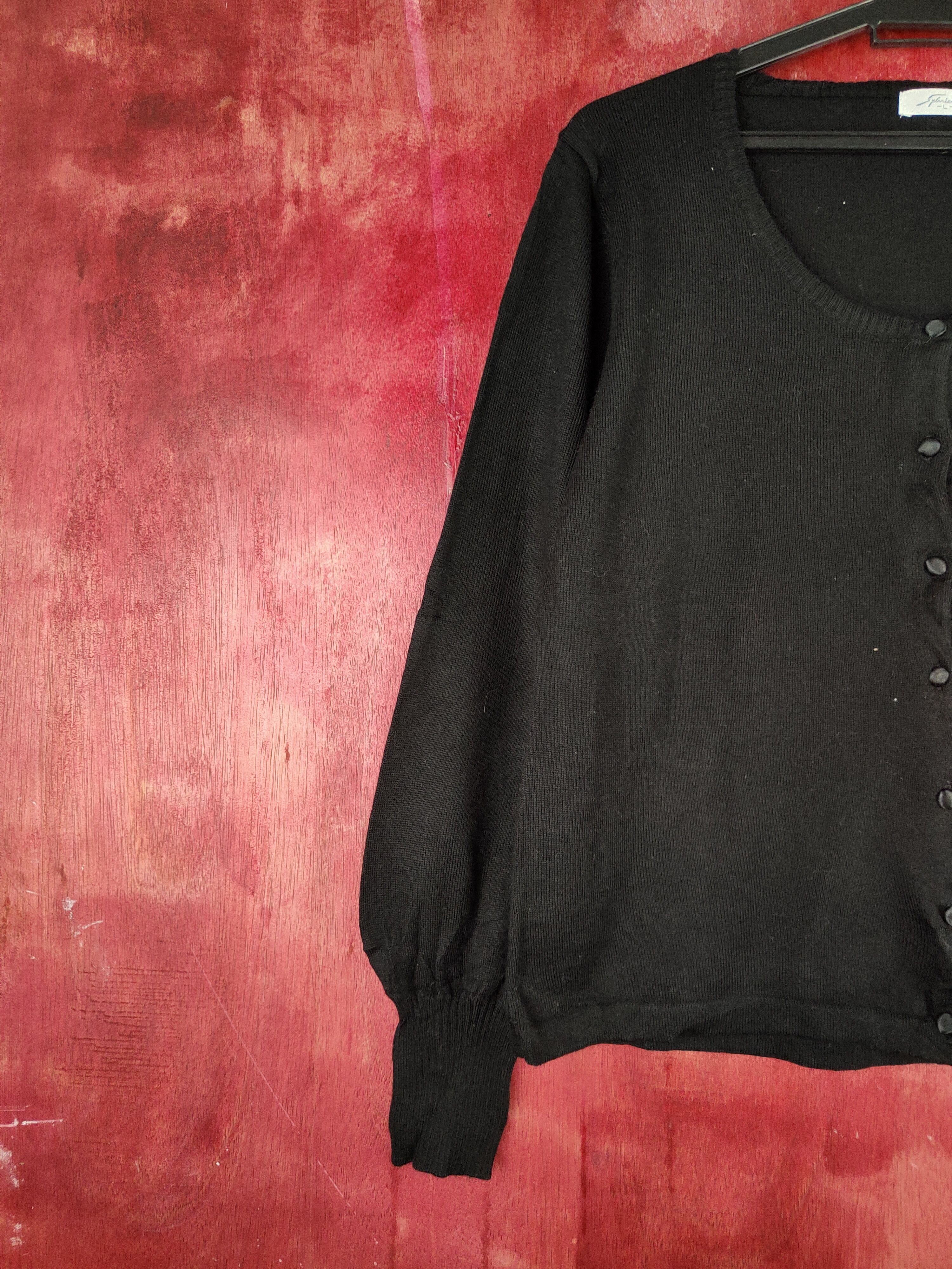 Japanese Brand Japanese Brand Black Cardigan knitwear vintage japan #S882 Size M / US 6-8 / IT 42-44 - 3 Thumbnail