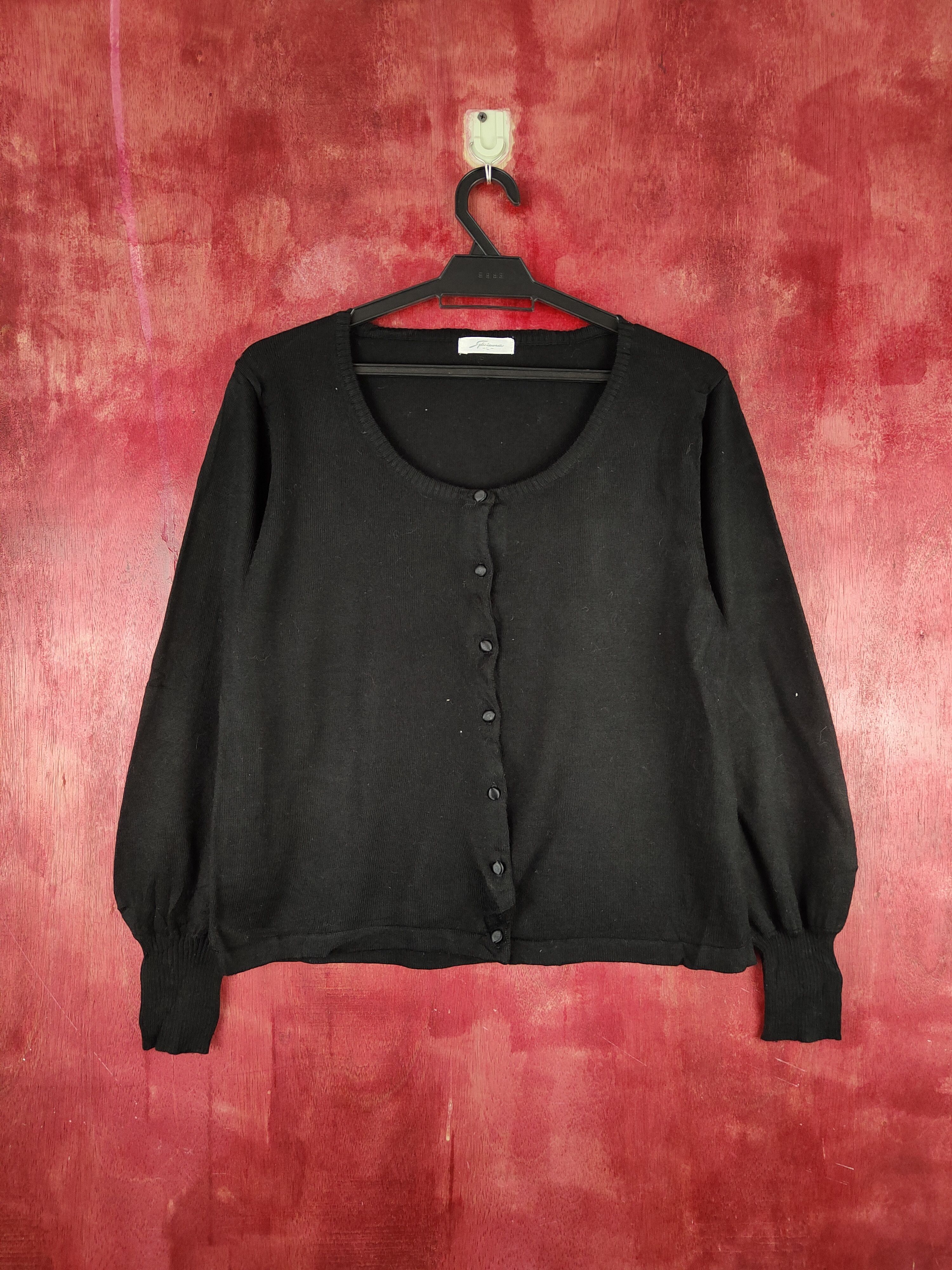Japanese Brand Japanese Brand Black Cardigan knitwear vintage japan #S882 Size M / US 6-8 / IT 42-44 - 1 Thumbnail