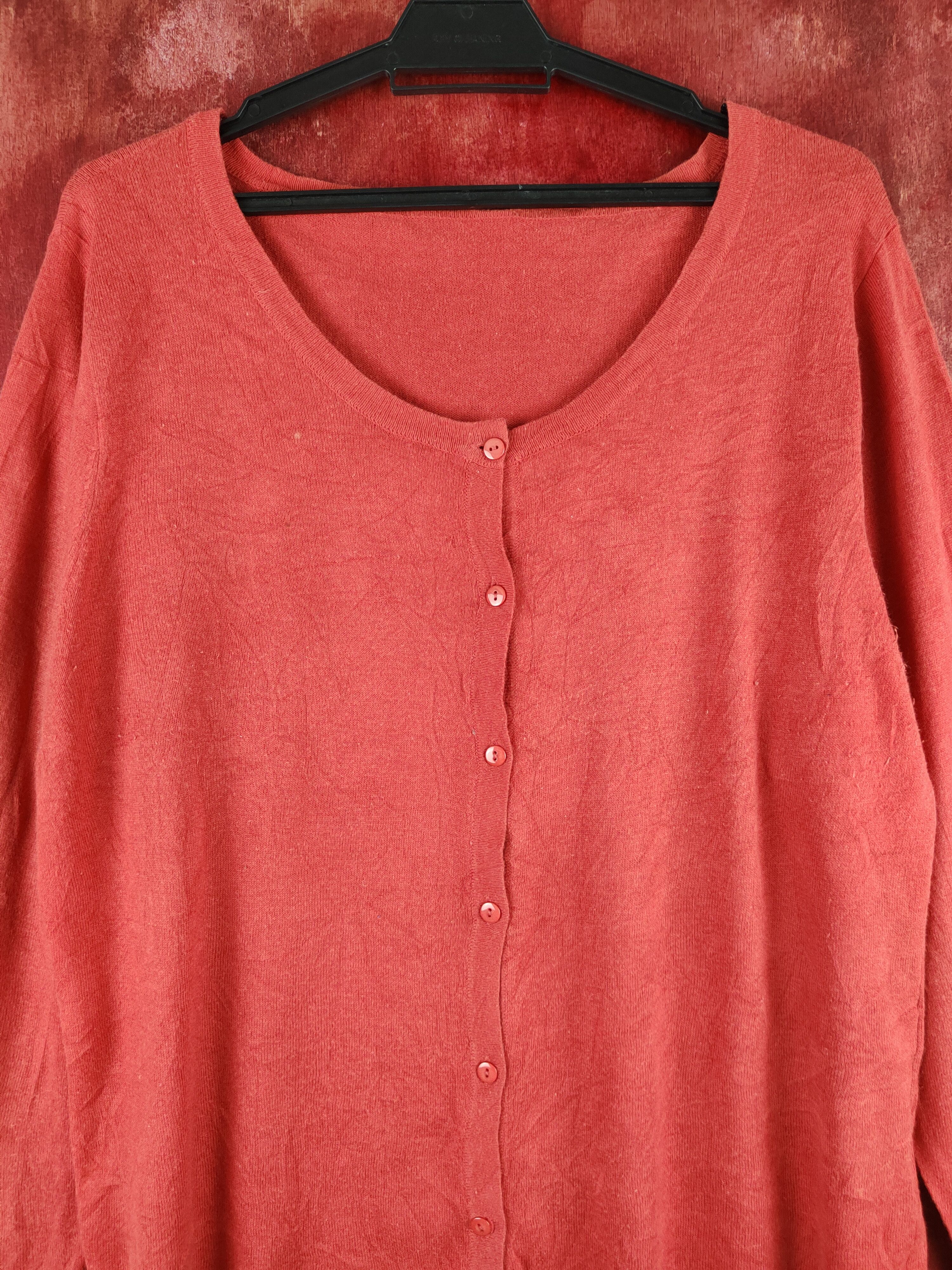 Japanese Brand Japanese Brand Red Knitwear Cardigan vintage japan #S1200 Size L / US 10 / IT 46 - 2 Thumbnail