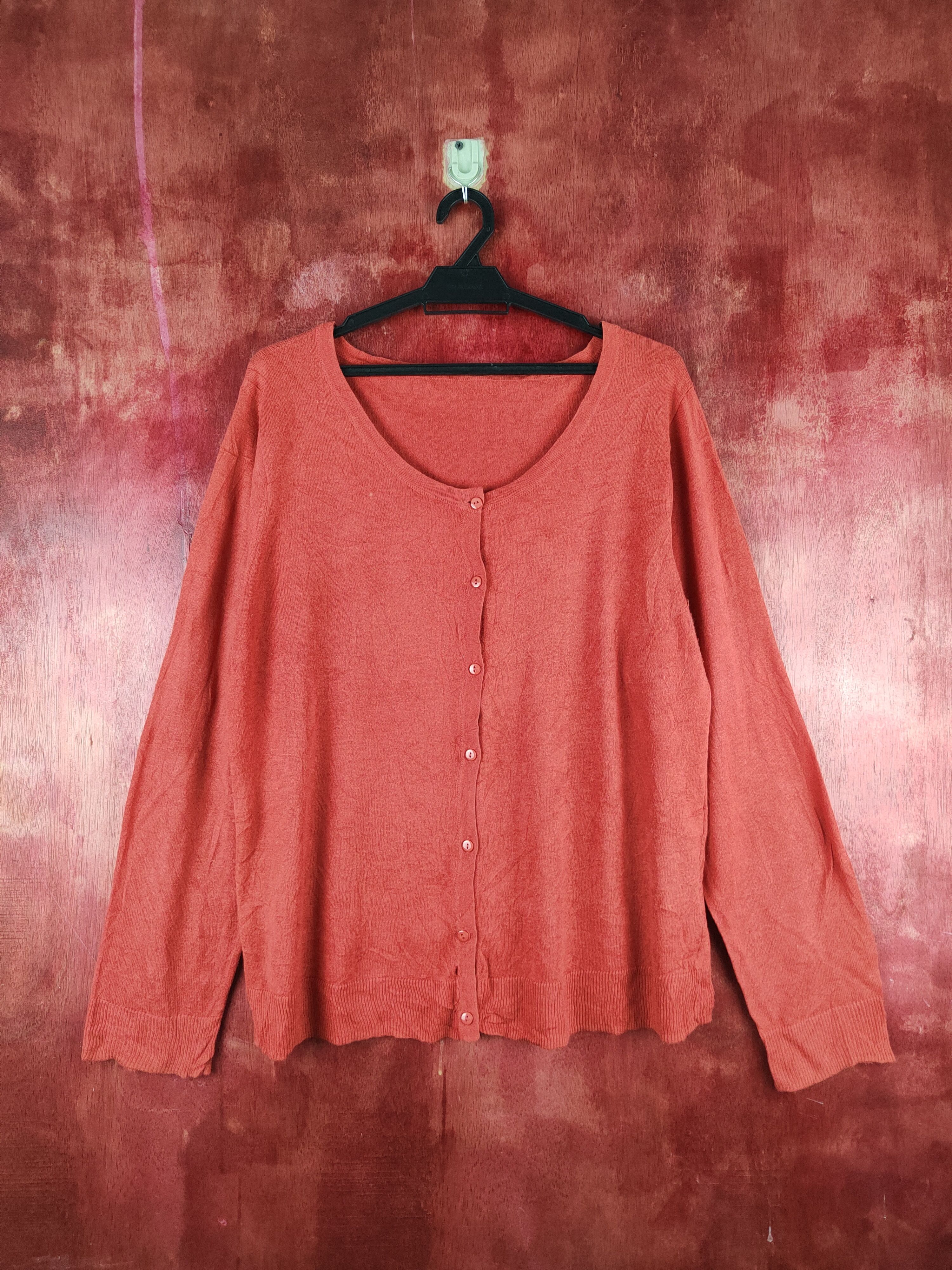 Japanese Brand Japanese Brand Red Knitwear Cardigan vintage japan #S1200 Size L / US 10 / IT 46 - 1 Thumbnail