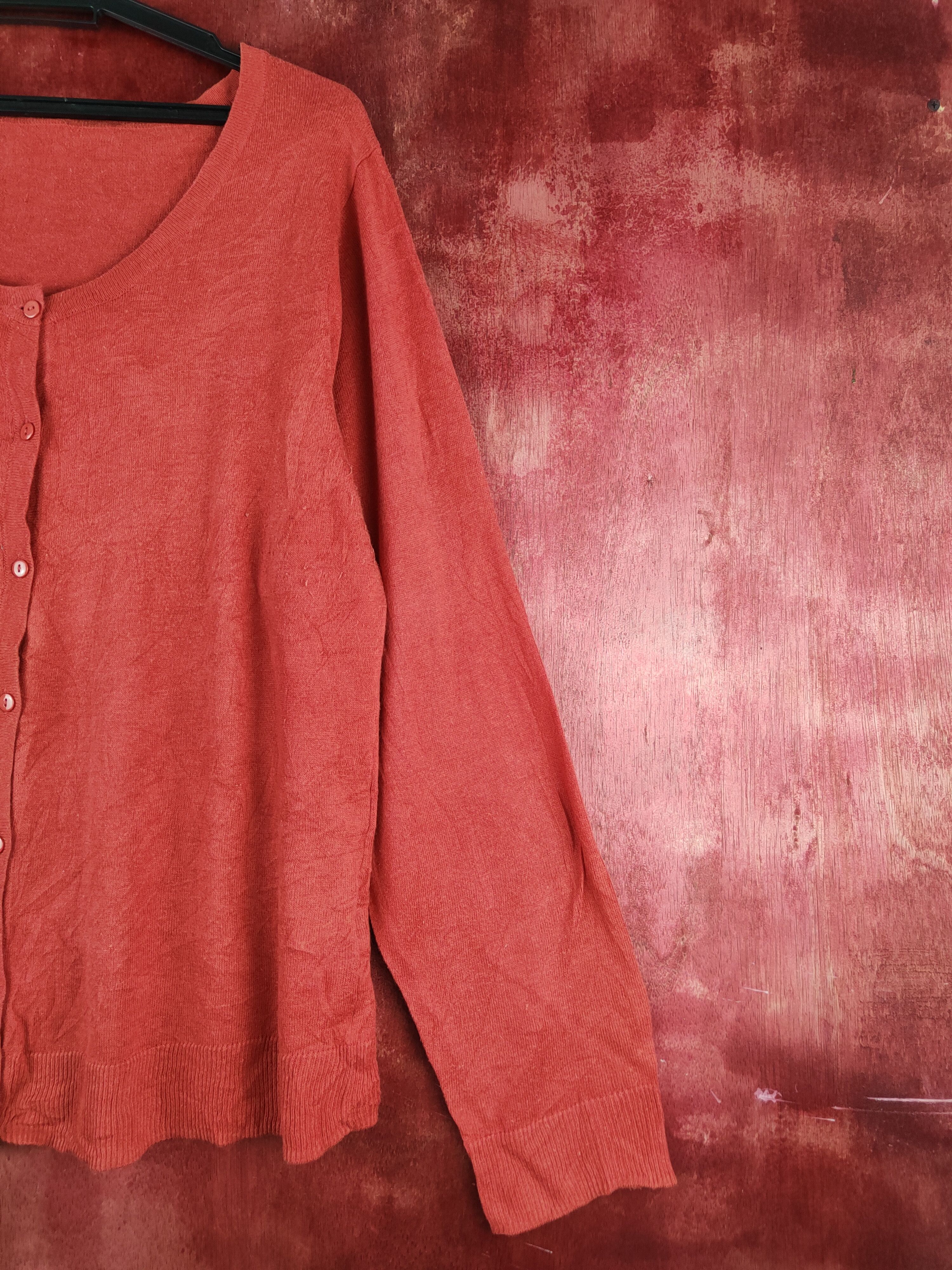 Japanese Brand Japanese Brand Red Knitwear Cardigan vintage japan #S1200 Size L / US 10 / IT 46 - 6 Thumbnail