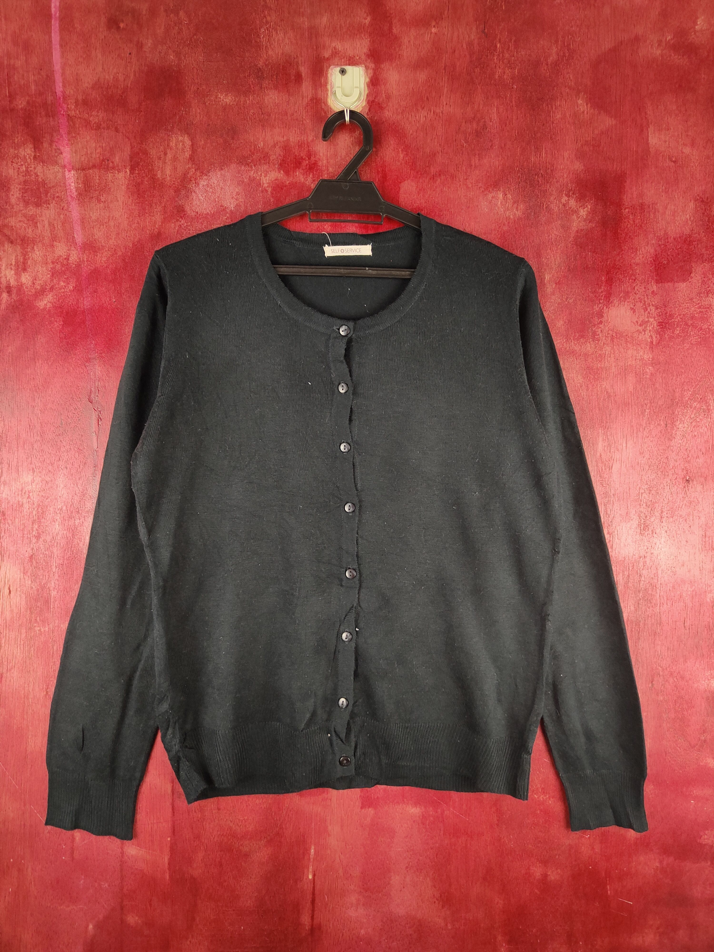 Japanese Brand Self Service Navy Knitwear Cardigan vintage japan #S1196 Size M / US 6-8 / IT 42-44 - 1 Thumbnail