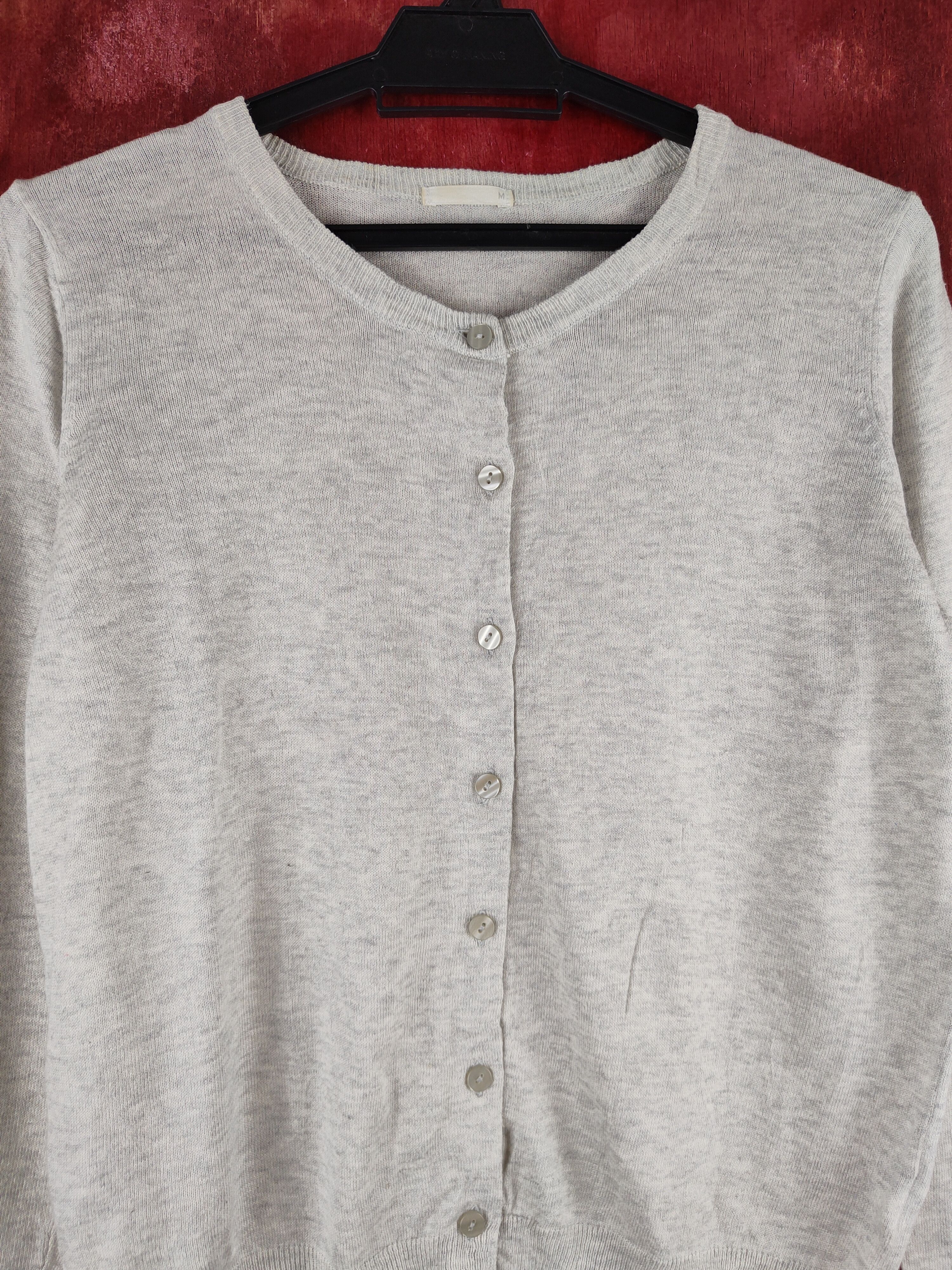 GU × Japanese Brand GU Gray Knitwear Cardigan vintage japan #S1194 Size M / US 6-8 / IT 42-44 - 2 Thumbnail