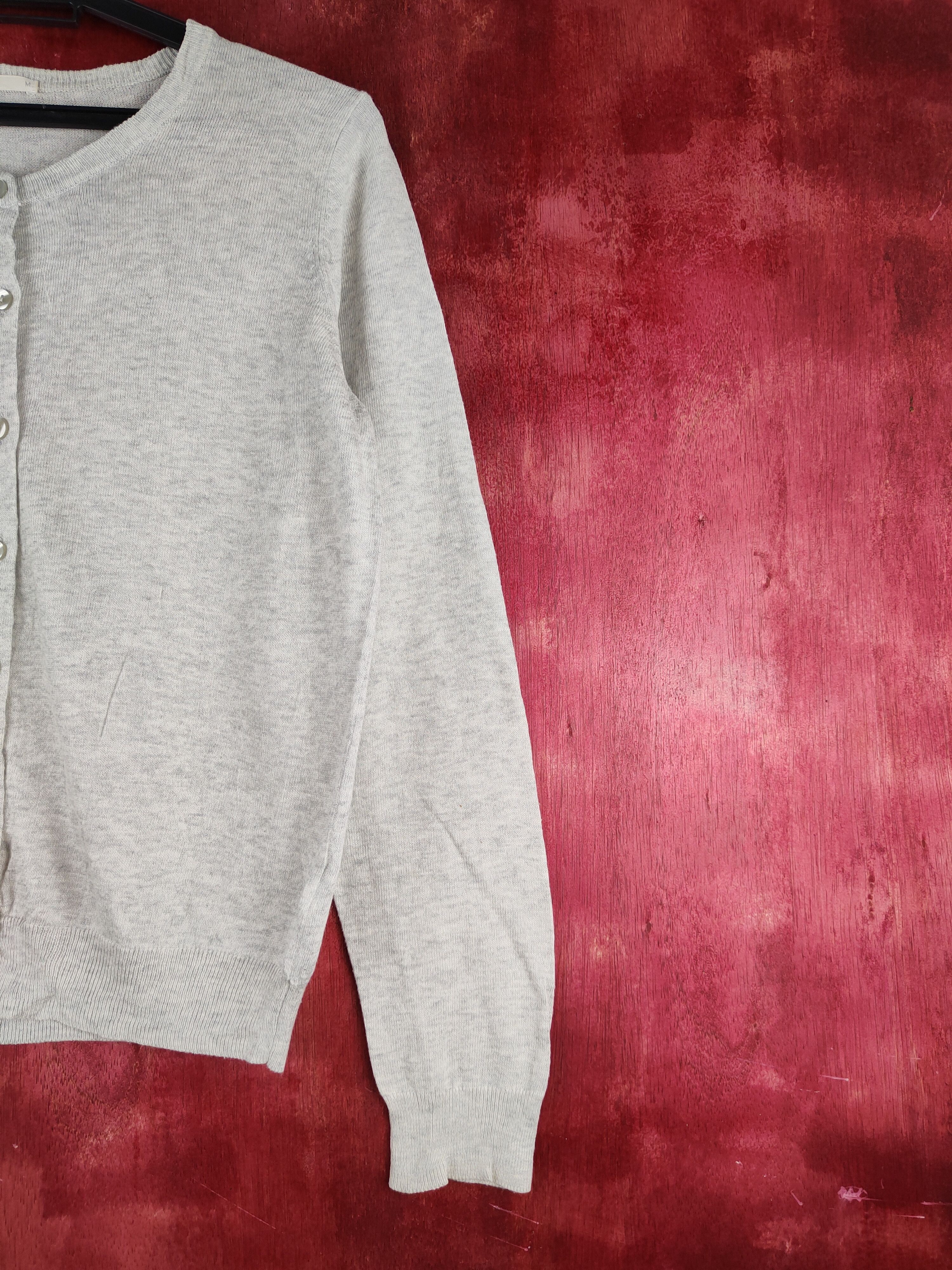 GU × Japanese Brand GU Gray Knitwear Cardigan vintage japan #S1194 Size M / US 6-8 / IT 42-44 - 5 Thumbnail