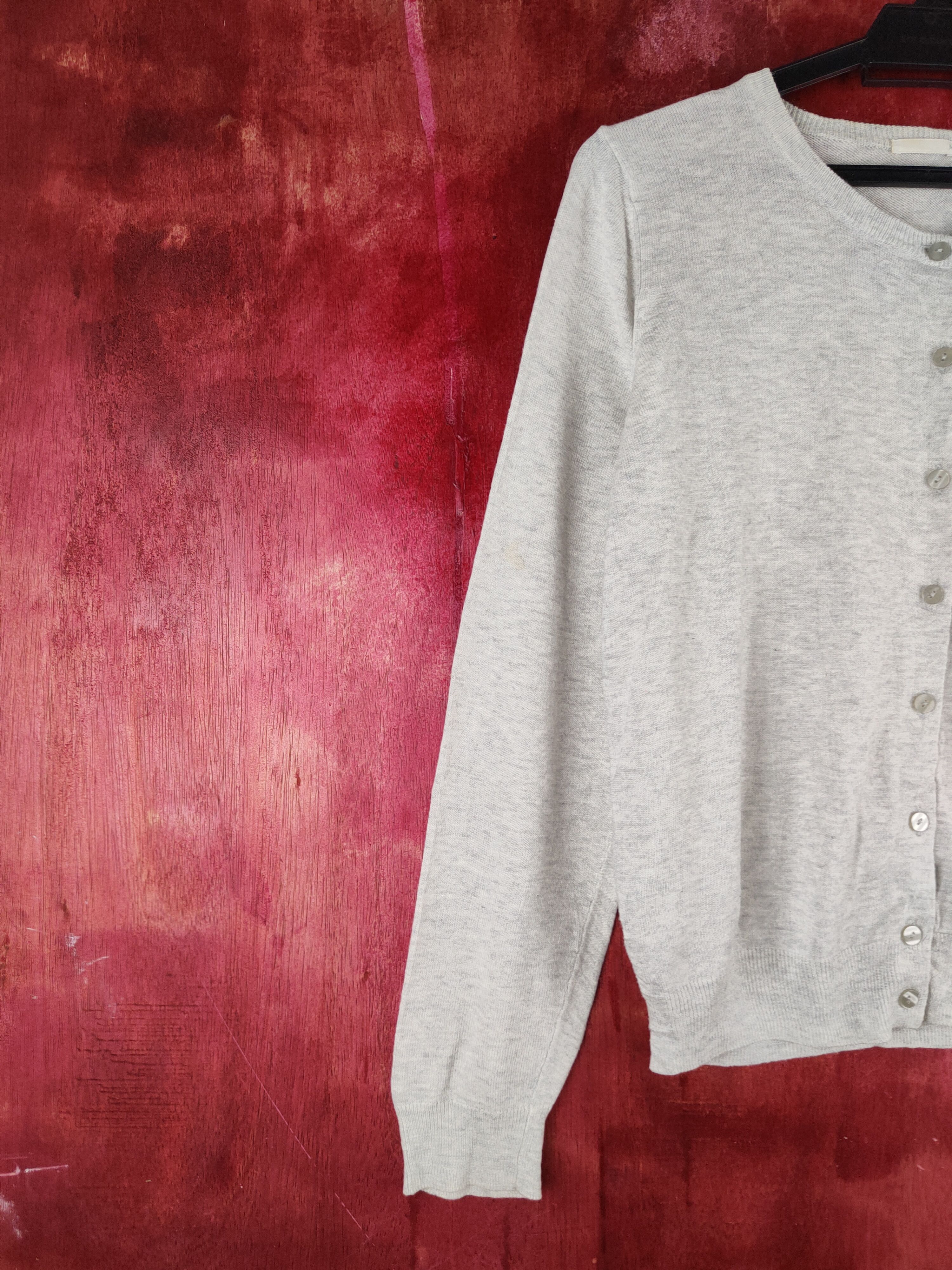 GU × Japanese Brand GU Gray Knitwear Cardigan vintage japan #S1194 Size M / US 6-8 / IT 42-44 - 3 Thumbnail