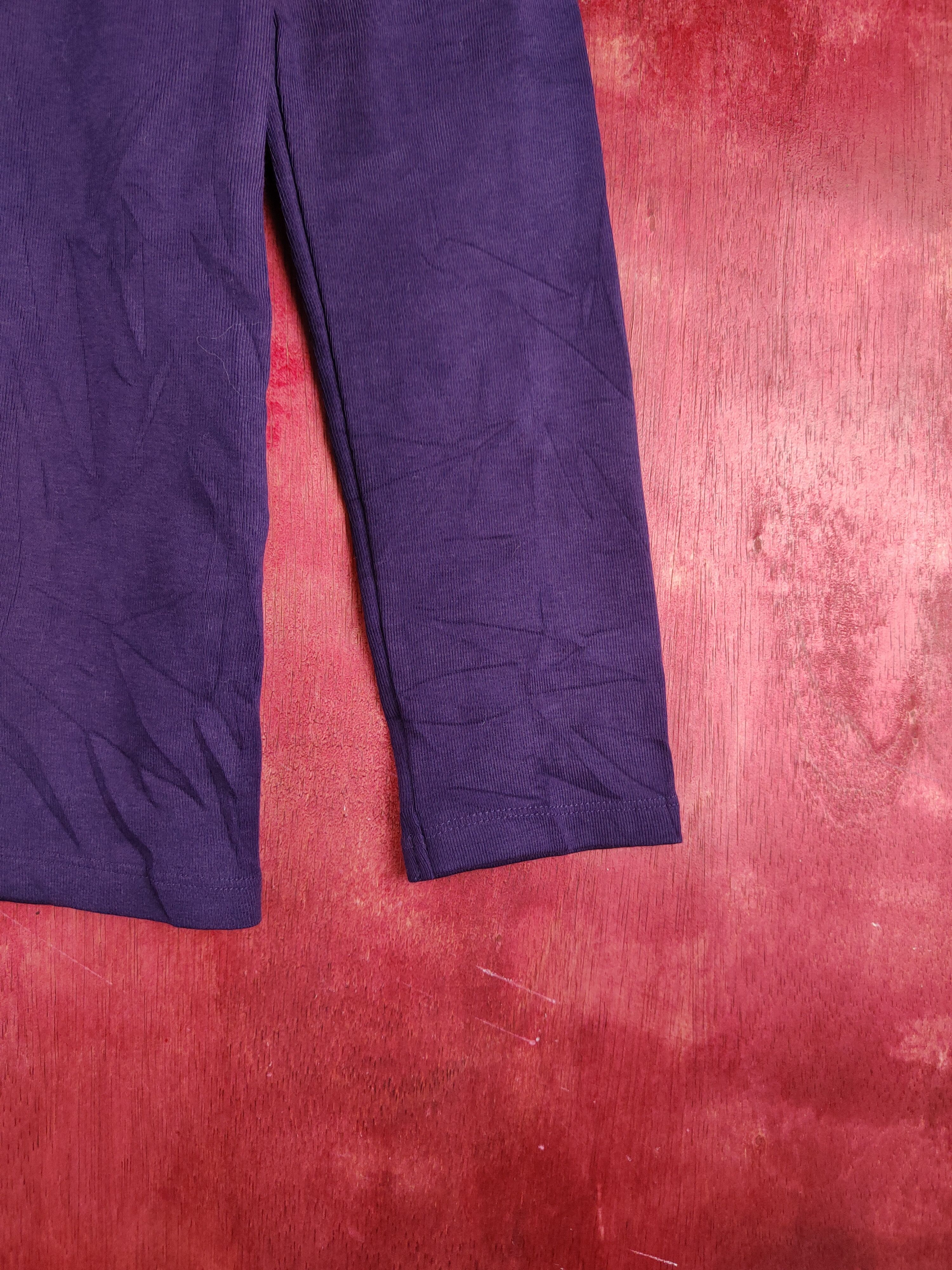 Japanese Brand × Uniqlo Uniqlo Dark Purple Long Sleeve T-shirt #S1190 Size S / US 4 / IT 40 - 6 Thumbnail