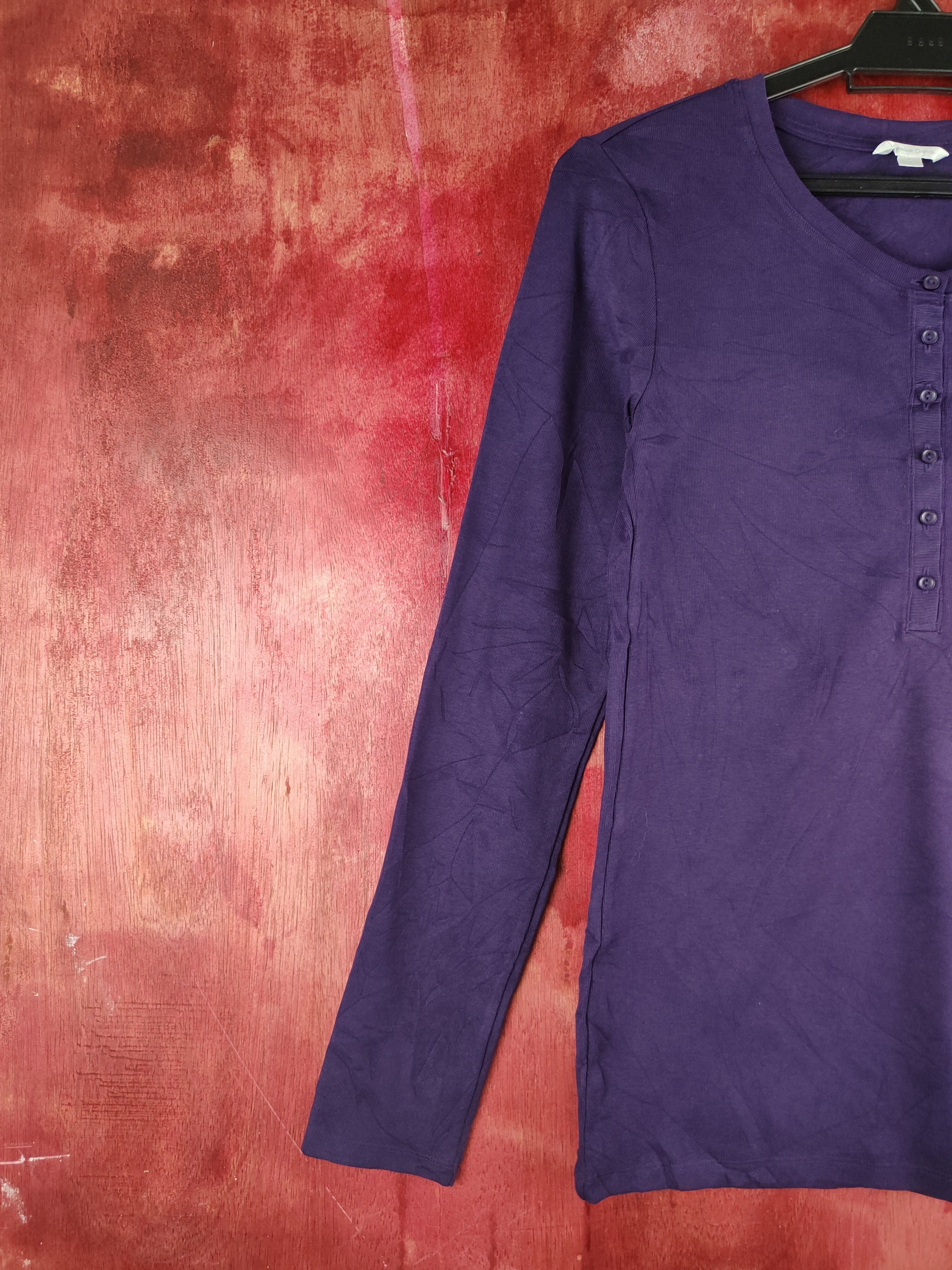Japanese Brand × Uniqlo Uniqlo Dark Purple Long Sleeve T-shirt #S1190 Size S / US 4 / IT 40 - 3 Thumbnail