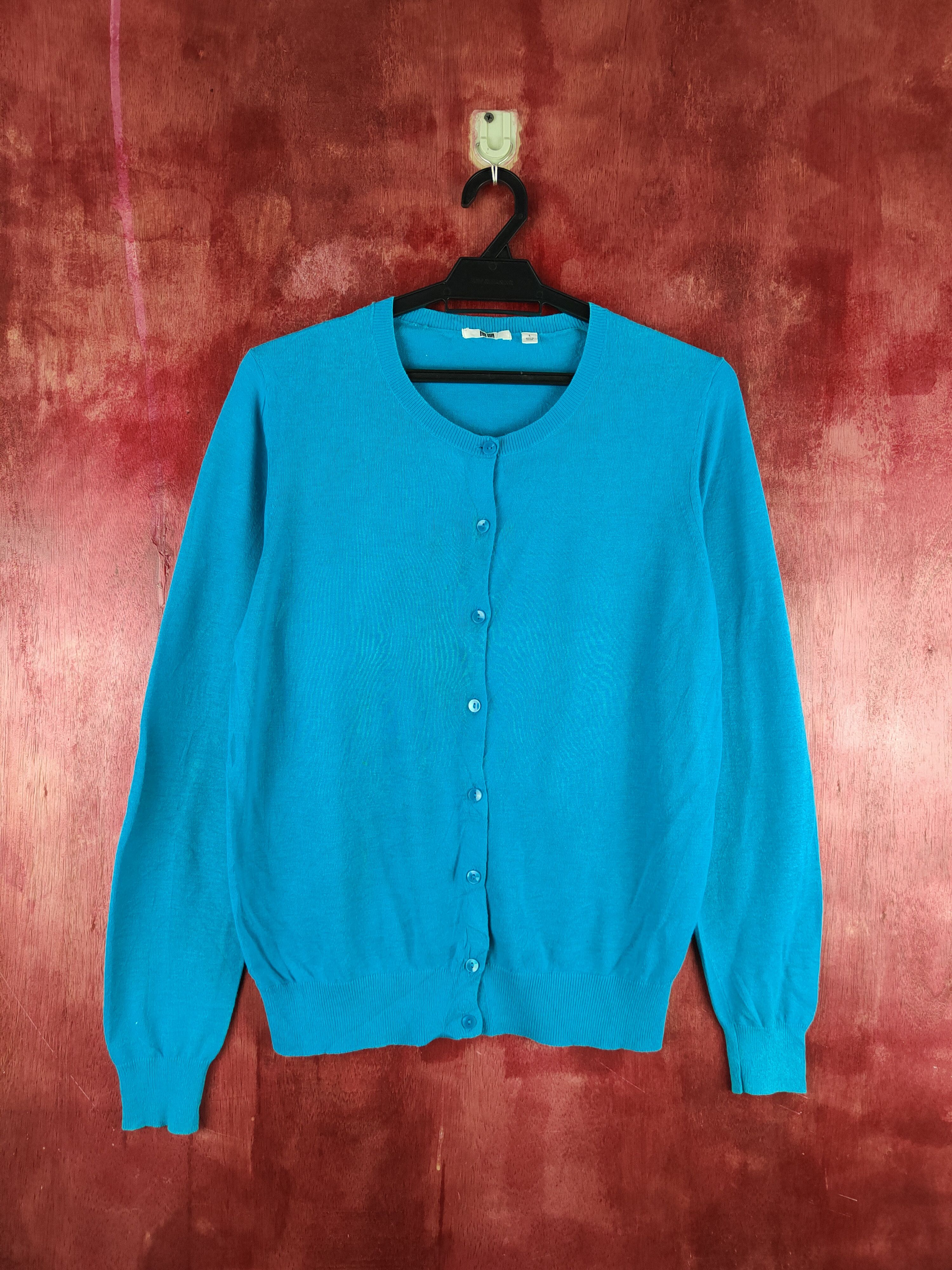 Japanese Brand Uniqlo Light Blue Knitwear Cardigan vintage japan #S1189 Size M / US 6-8 / IT 42-44 - 1 Thumbnail
