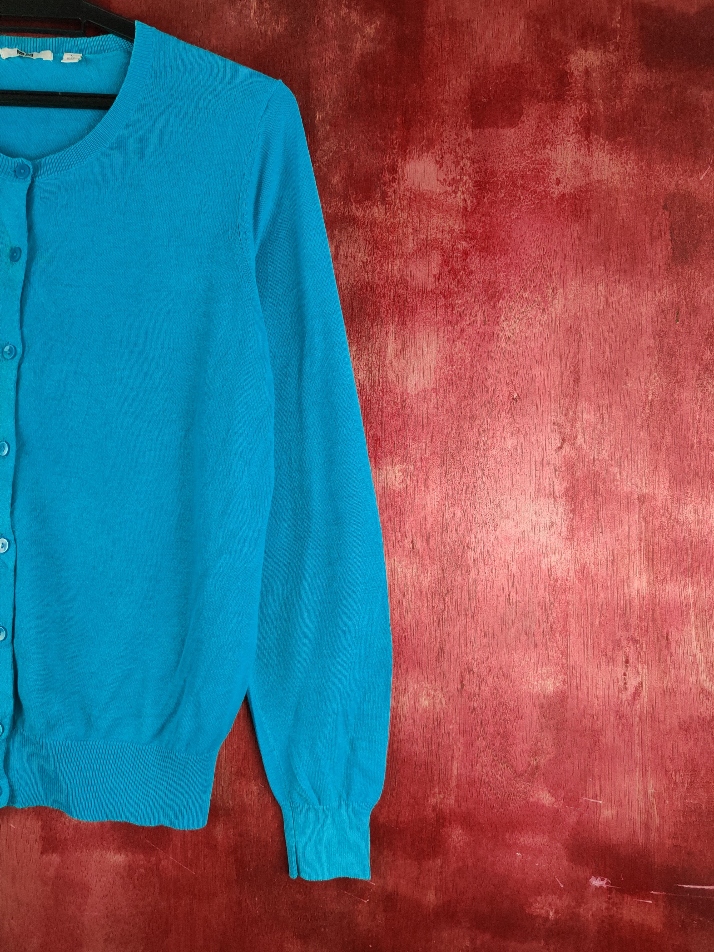 Japanese Brand Uniqlo Light Blue Knitwear Cardigan vintage japan #S1189 Size M / US 6-8 / IT 42-44 - 5 Thumbnail