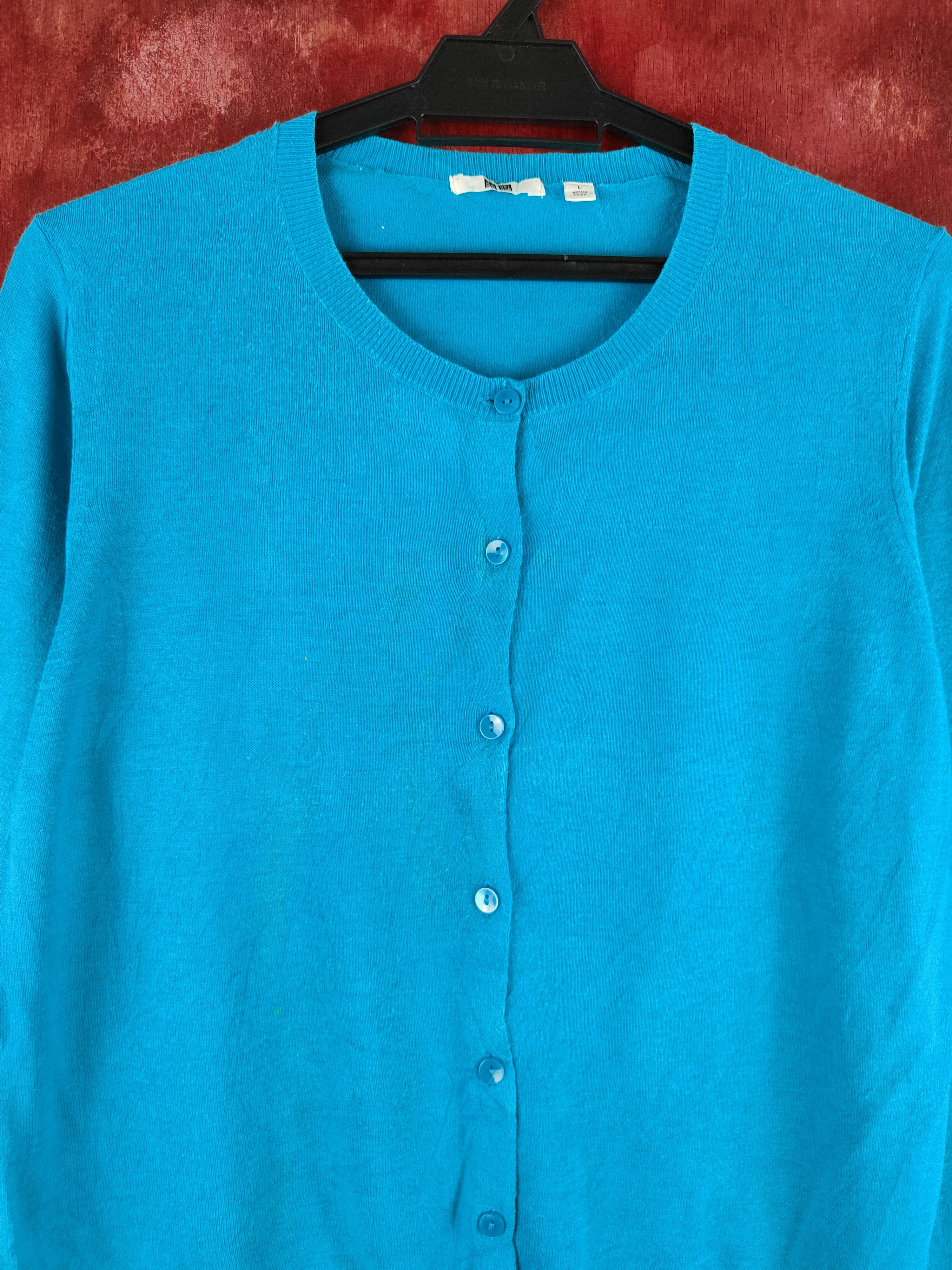 Japanese Brand Uniqlo Light Blue Knitwear Cardigan vintage japan #S1189 Size M / US 6-8 / IT 42-44 - 2 Thumbnail