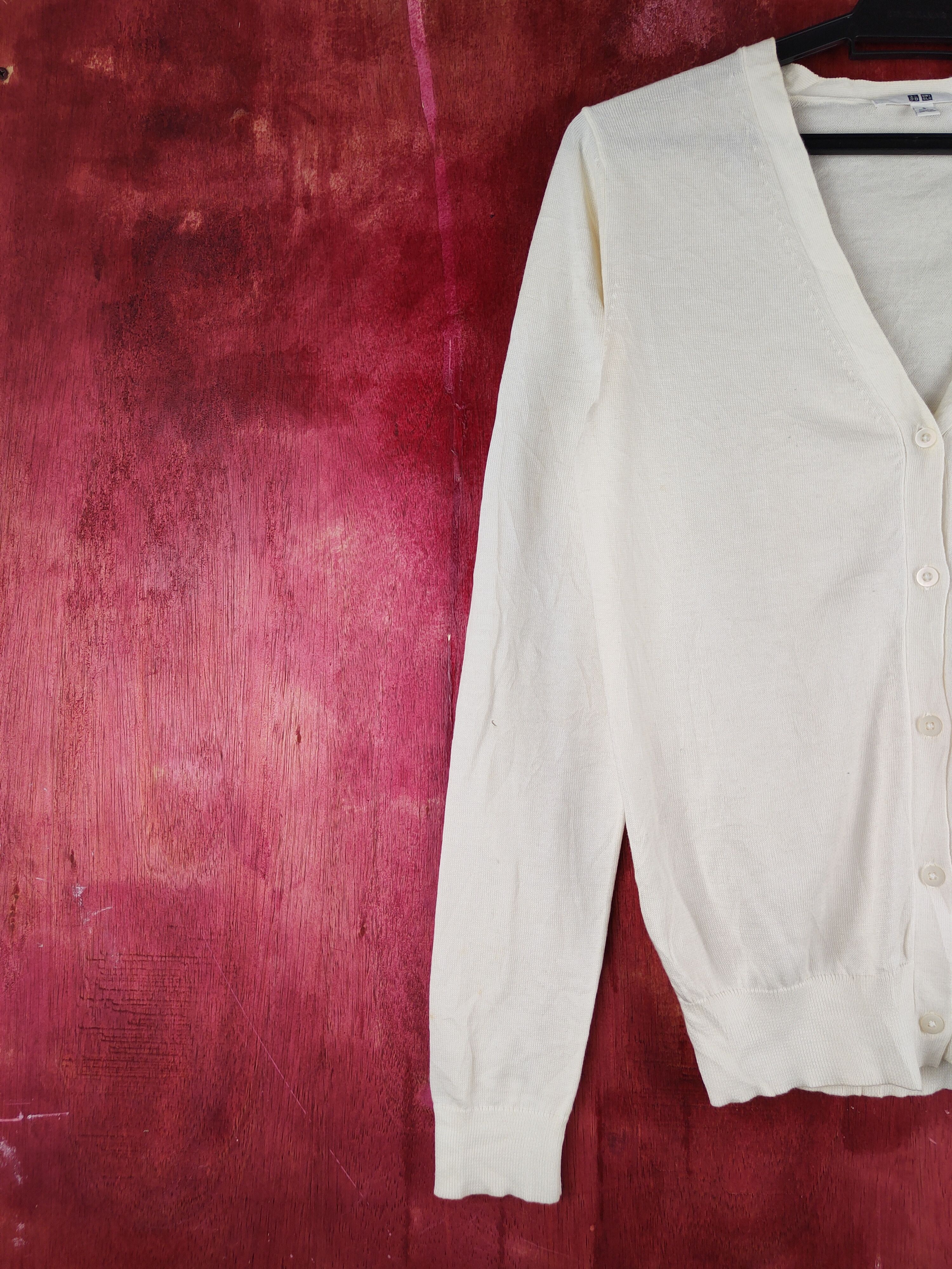 Japanese Brand Uniqlo Ivory Knitwear Cardigan vintage #S1188 Size S / US 4 / IT 40 - 3 Thumbnail