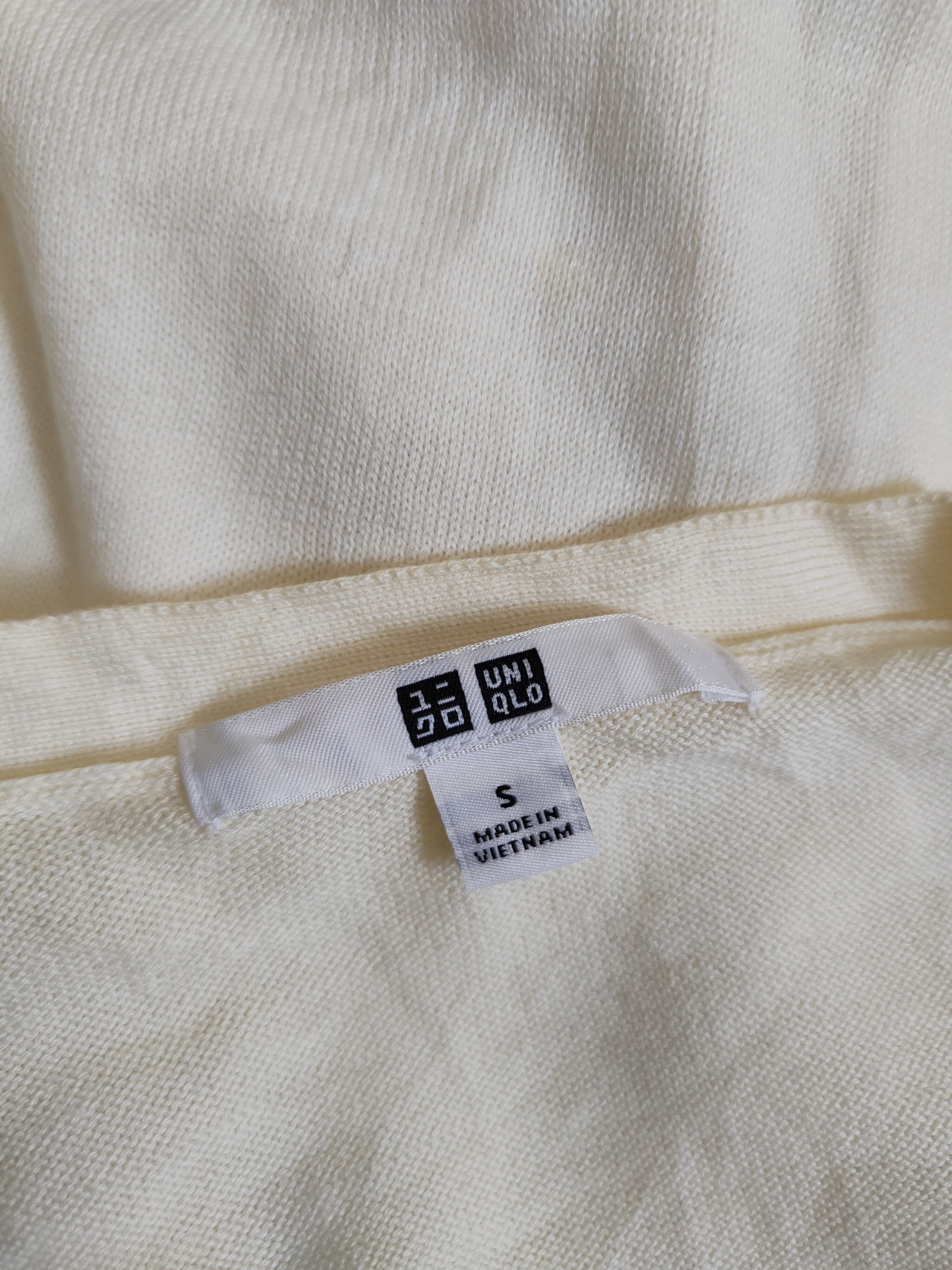 Japanese Brand Uniqlo Ivory Knitwear Cardigan vintage #S1188 Size S / US 4 / IT 40 - 11 Thumbnail
