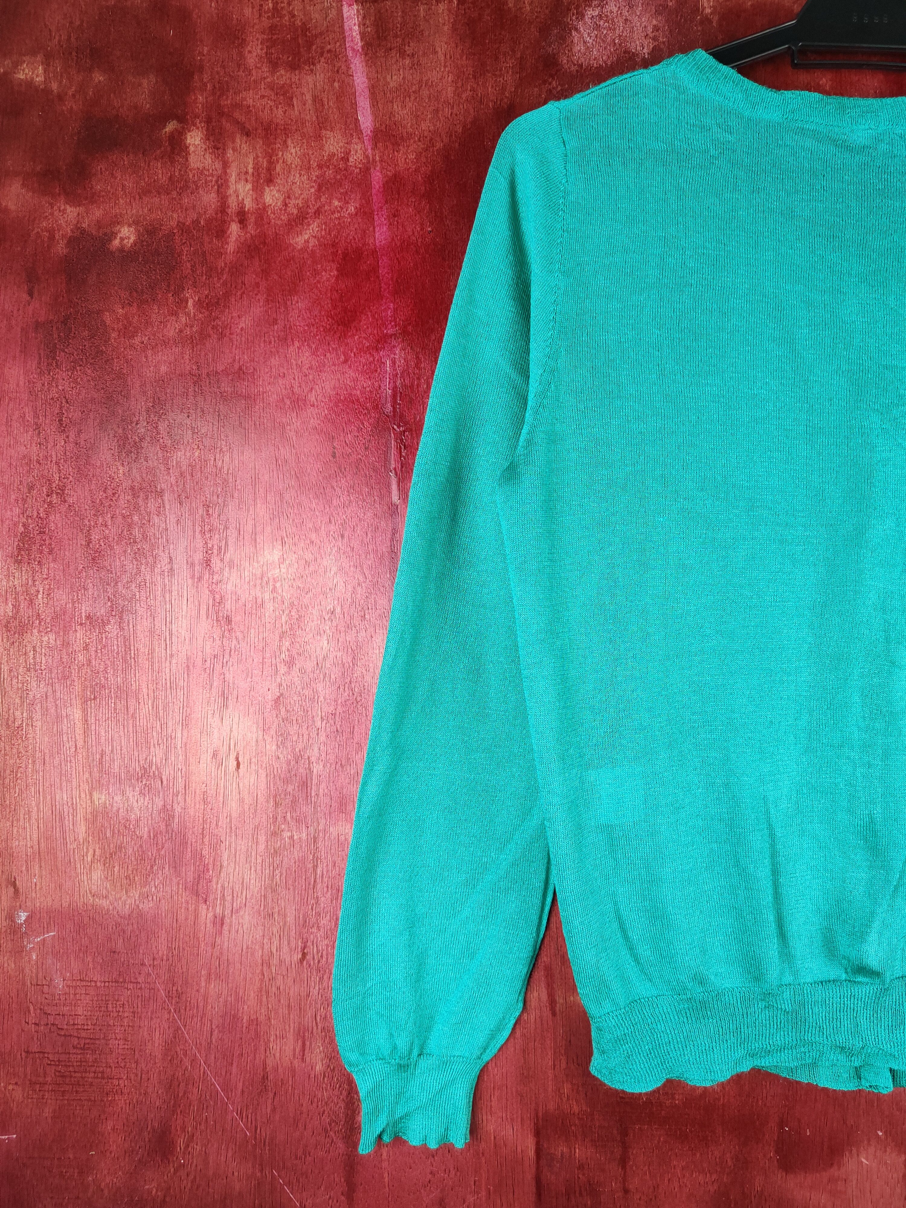 Japanese Brand Topvalu Turquoise Knitwear Cardigan vintage japan #S1157 Size M / US 6-8 / IT 42-44 - 8 Thumbnail