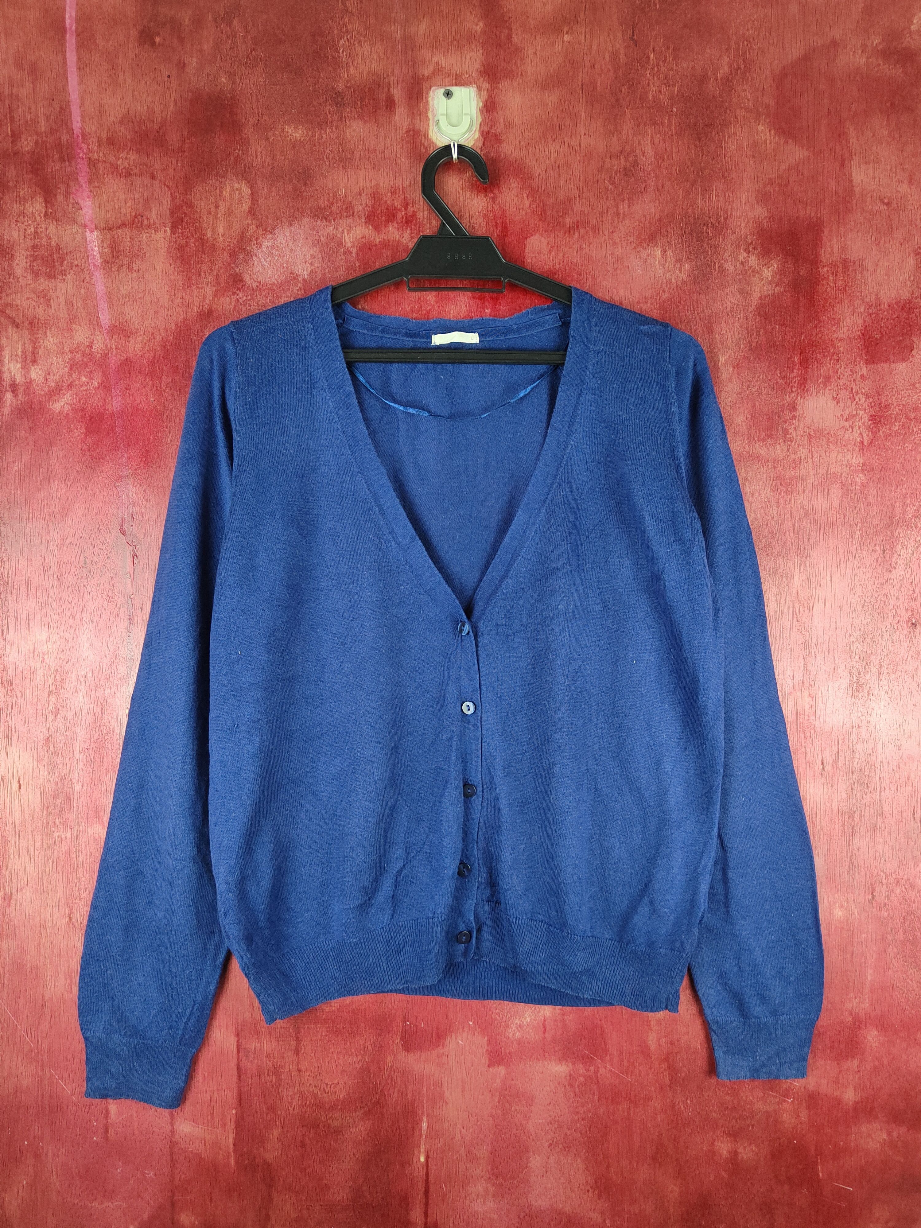 GU × Japanese Brand GU japan vintage Blue Knitwear Cardigan #S1156 Size M / US 6-8 / IT 42-44 - 1 Thumbnail