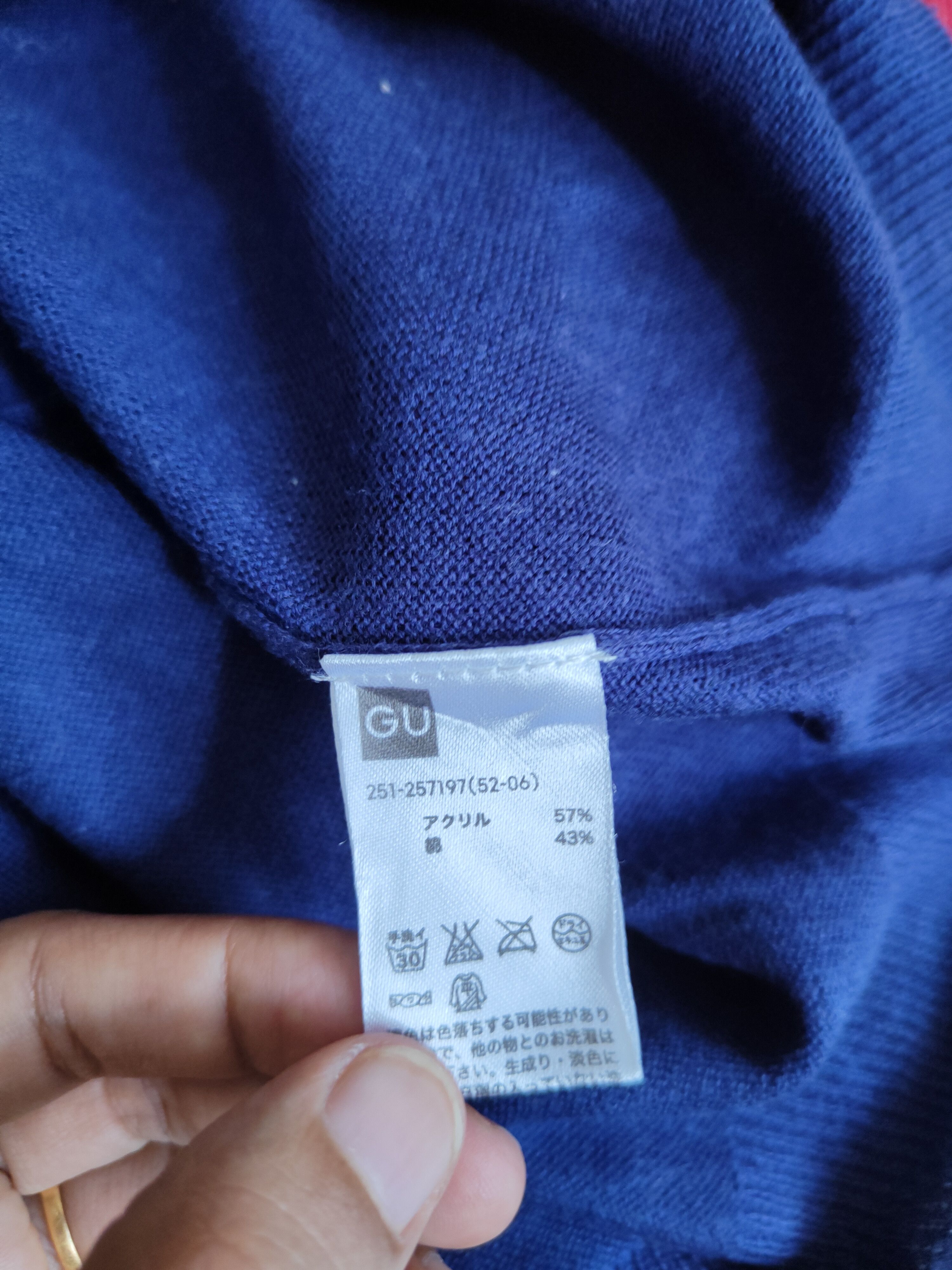 GU × Japanese Brand GU japan vintage Blue Knitwear Cardigan #S1156 Size M / US 6-8 / IT 42-44 - 10 Thumbnail