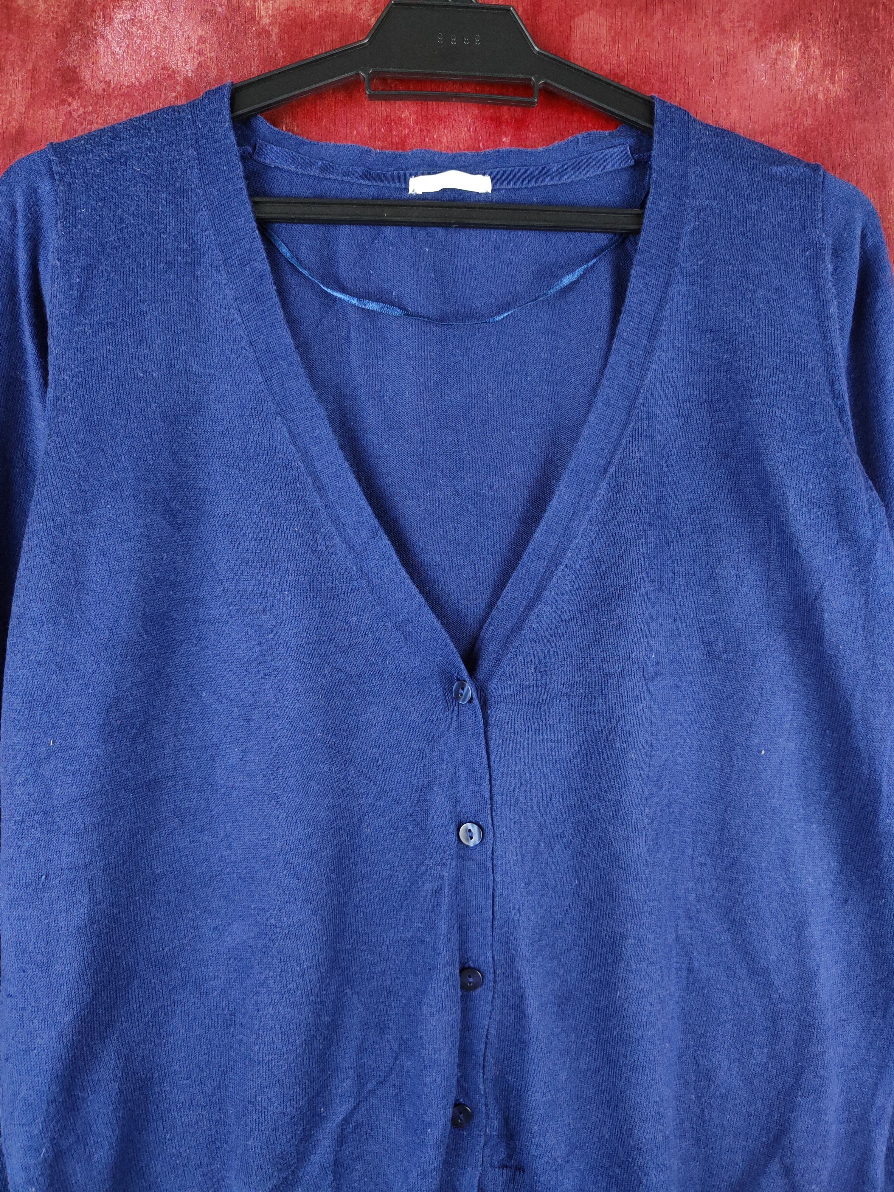 GU × Japanese Brand GU japan vintage Blue Knitwear Cardigan #S1156 Size M / US 6-8 / IT 42-44 - 2 Thumbnail