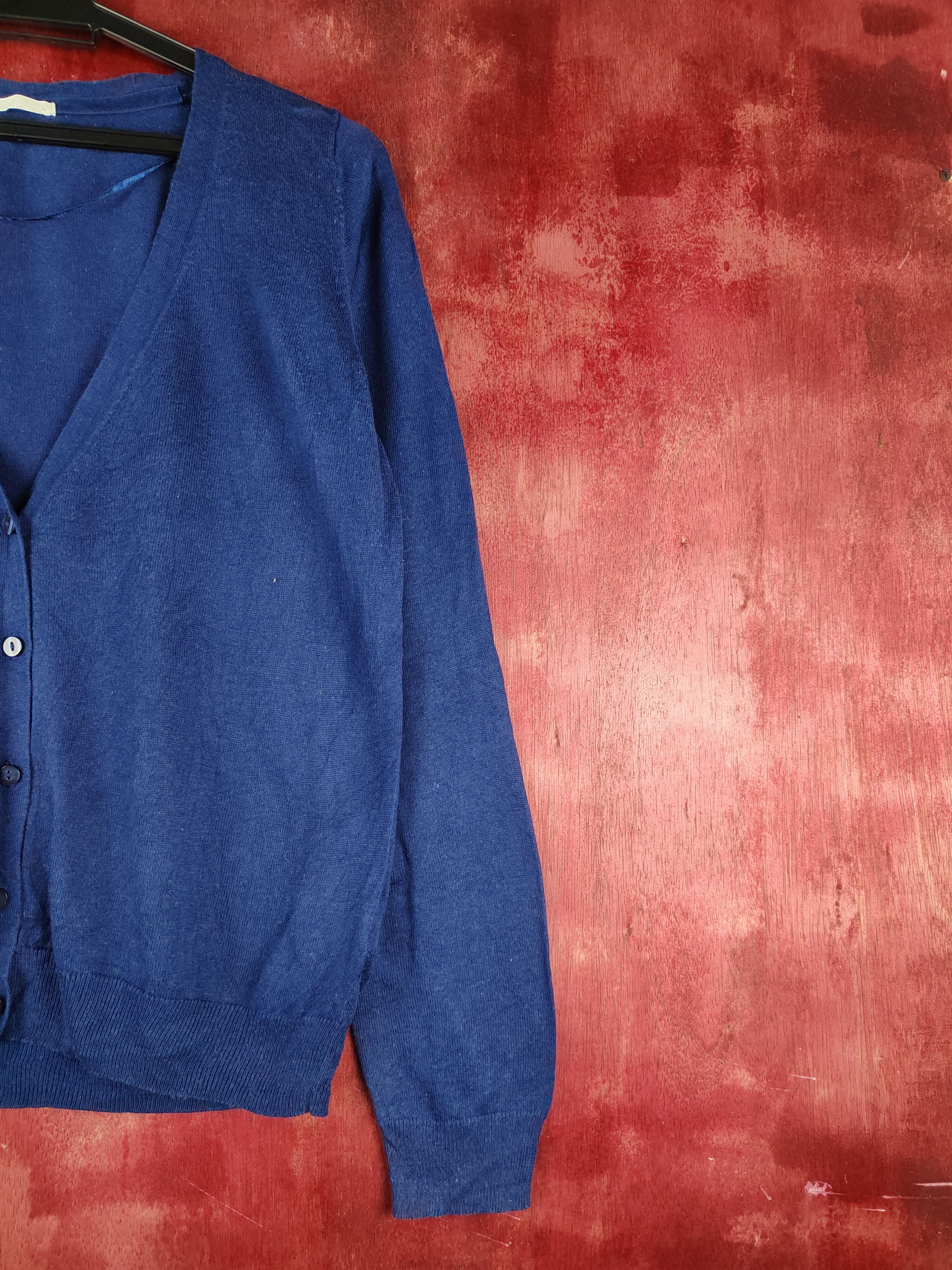 GU × Japanese Brand GU japan vintage Blue Knitwear Cardigan #S1156 Size M / US 6-8 / IT 42-44 - 5 Thumbnail