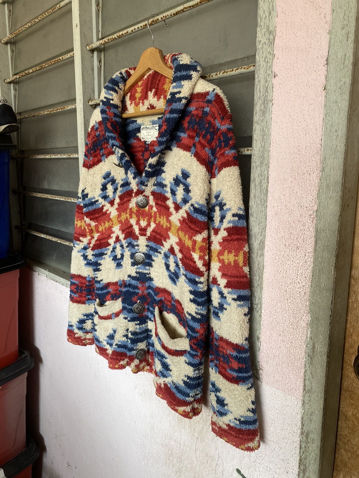 Japanese Brand AW Antiballistic Navajo Knit Cardigan Size M / US 6-8 / IT 42-44 - 4 Thumbnail