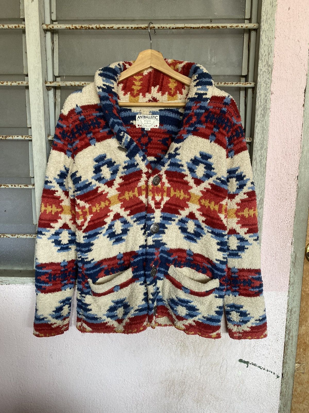 Japanese Brand AW Antiballistic Navajo Knit Cardigan Size M / US 6-8 / IT 42-44 - 5 Thumbnail