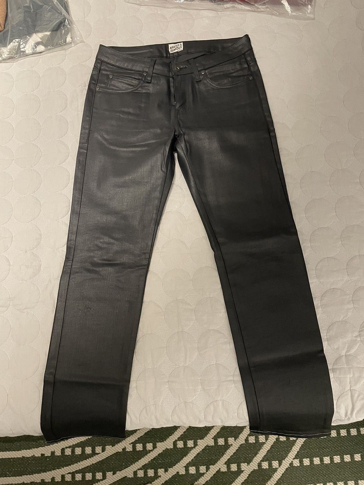 Naked & Famous Naked & Famous Black Waxed Denim | Grailed