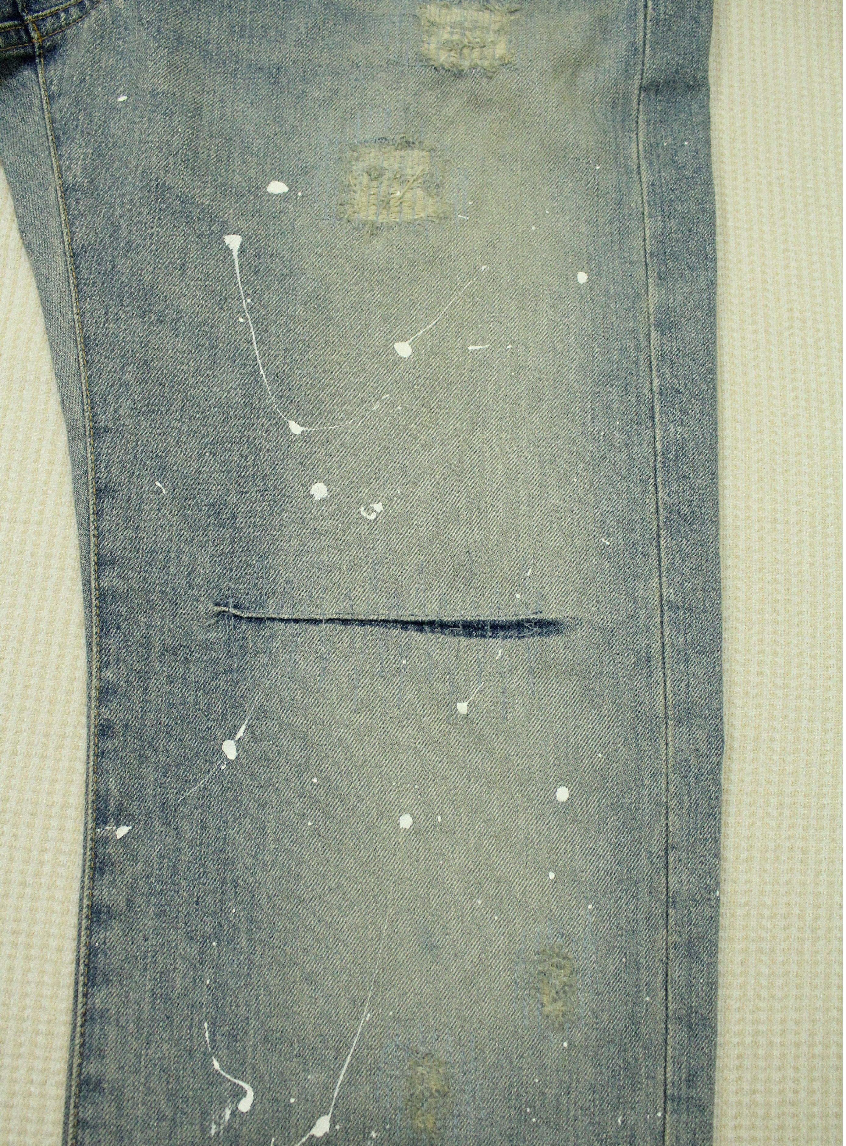 Japanese Brand × Takeo Kikuchi TAKEO KIKUCHI Denim Paint Splatter Distressed Style Washed Size US 34 / EU 50 - 4 Thumbnail