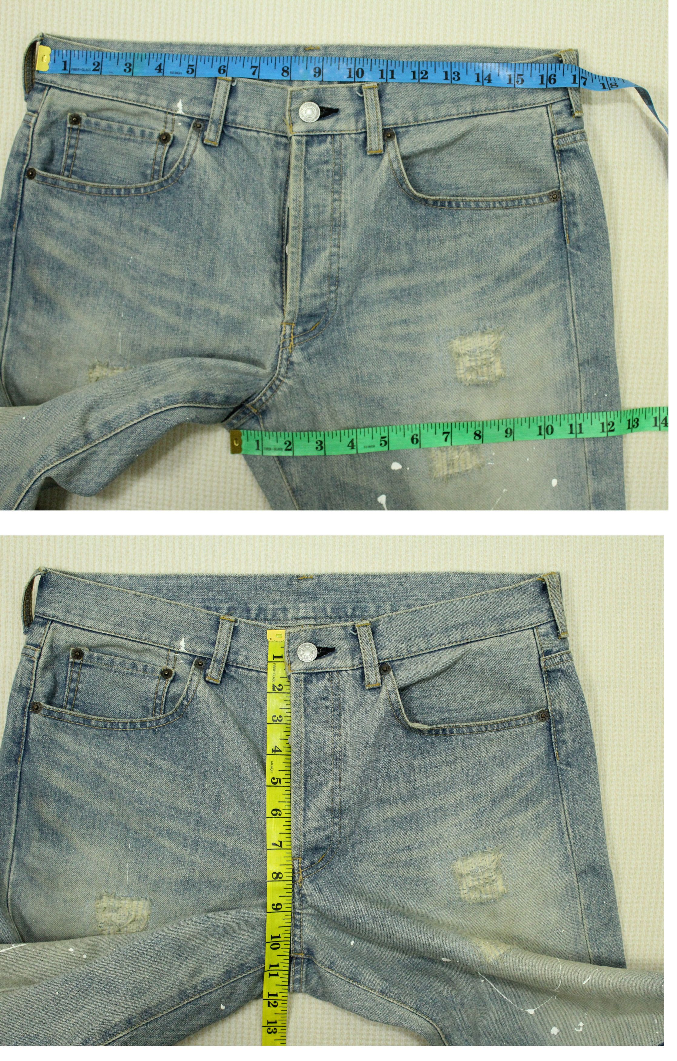 Japanese Brand × Takeo Kikuchi TAKEO KIKUCHI Denim Paint Splatter Distressed Style Washed Size US 34 / EU 50 - 15 Thumbnail