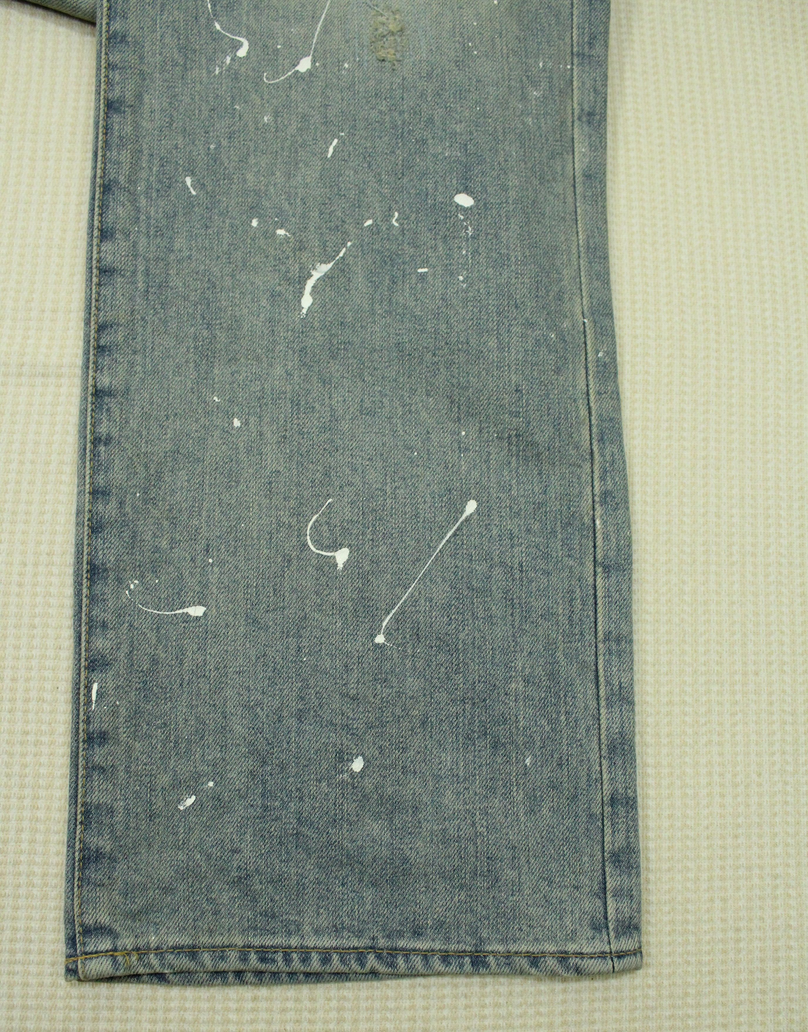 Japanese Brand × Takeo Kikuchi TAKEO KIKUCHI Denim Paint Splatter Distressed Style Washed Size US 34 / EU 50 - 5 Thumbnail